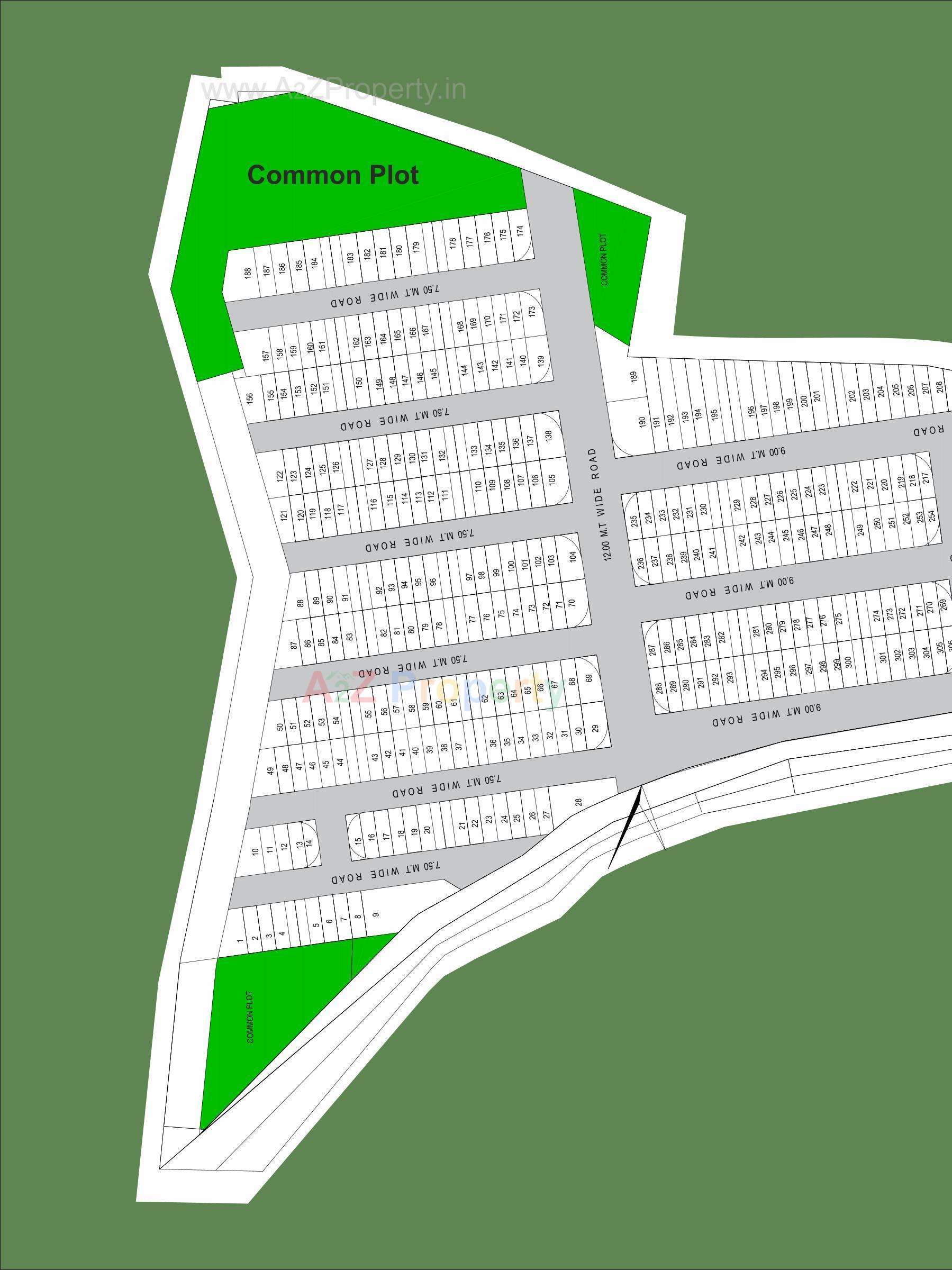 Layout of real estate project Jannat Greenz located at Mehsana, Mehsana, Gujarat