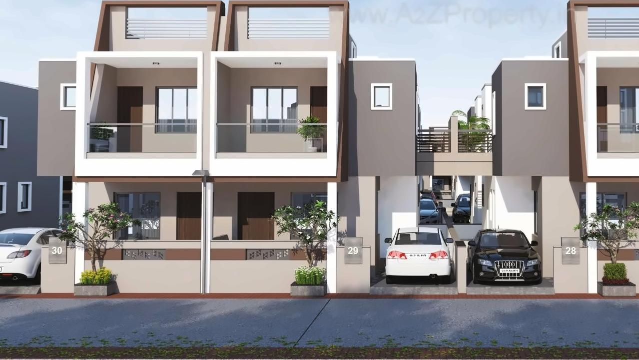 3D Elevation of real estate project Jay Vinayak City located at Kadi, Mehsana, Gujarat