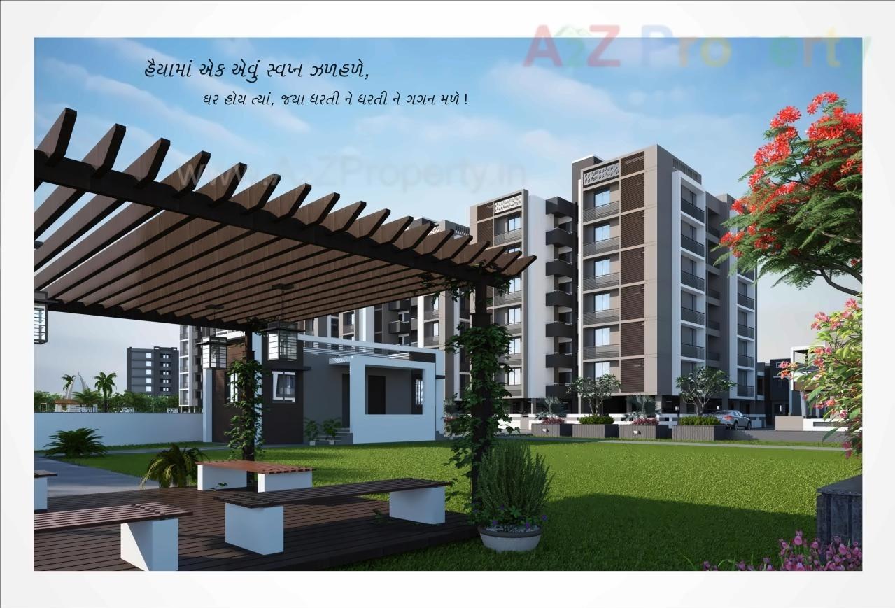 3D Elevation of real estate project Jay Vinayak City located at Kadi, Mehsana, Gujarat