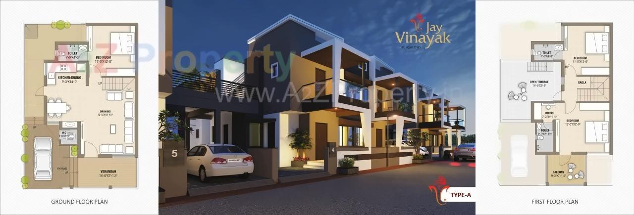 Layout of real estate project Jay Vinayak City located at Kadi, Mehsana, Gujarat