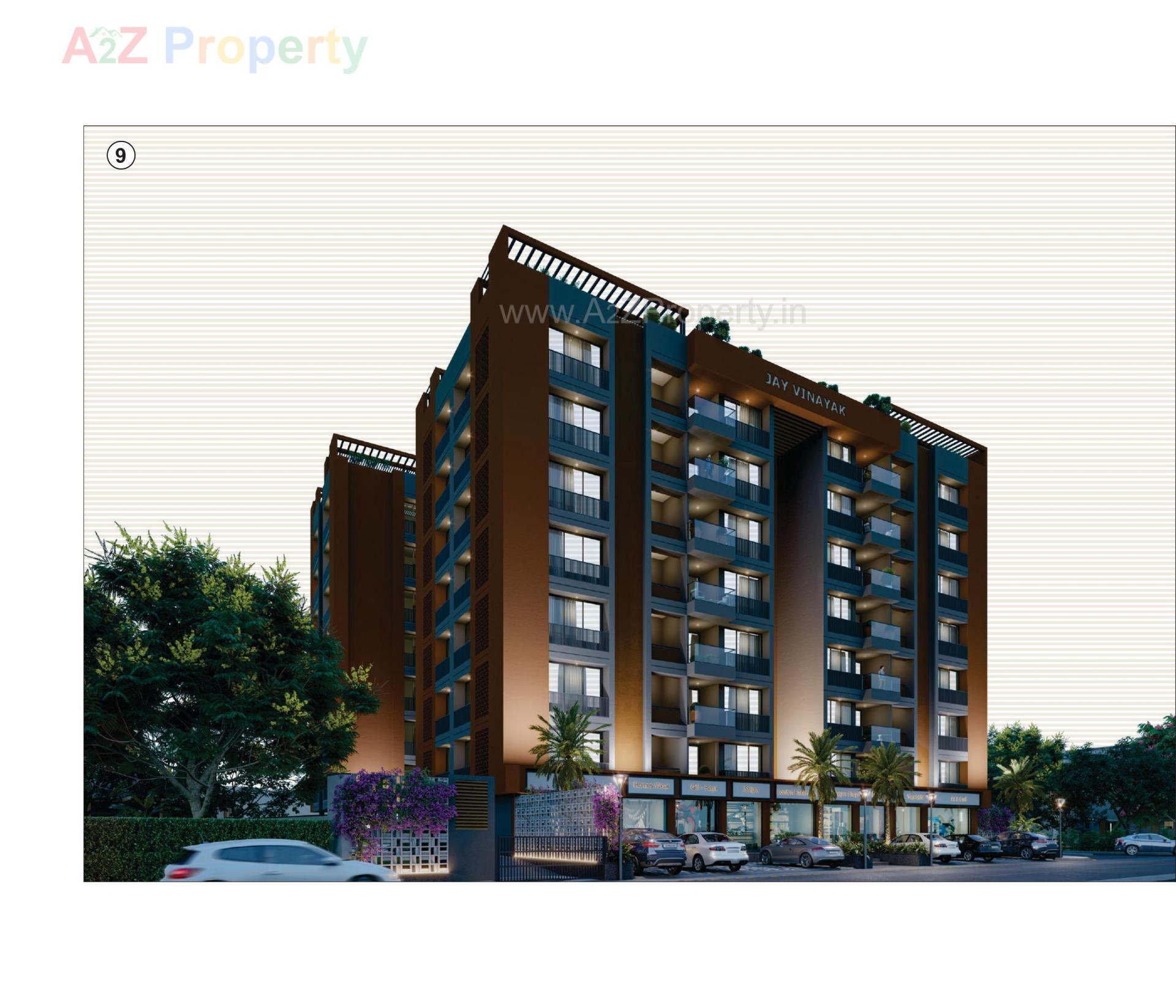 3D Elevation of real estate project Jay Vinayak Heights One located at Kadi, Mehsana, Gujarat