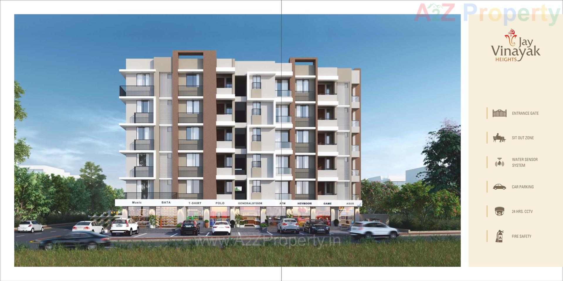 3D Elevation of real estate project Jay Vinayak Heights located at Kadi, Mehsana, Gujarat