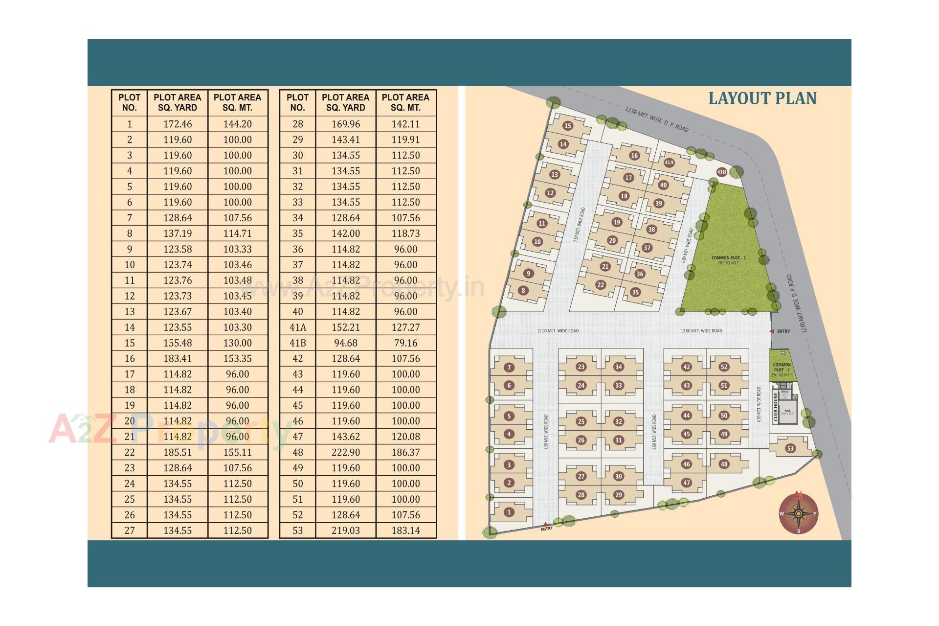 Layout of real estate project K N Bangalows located at Kadi, Mehsana, Gujarat