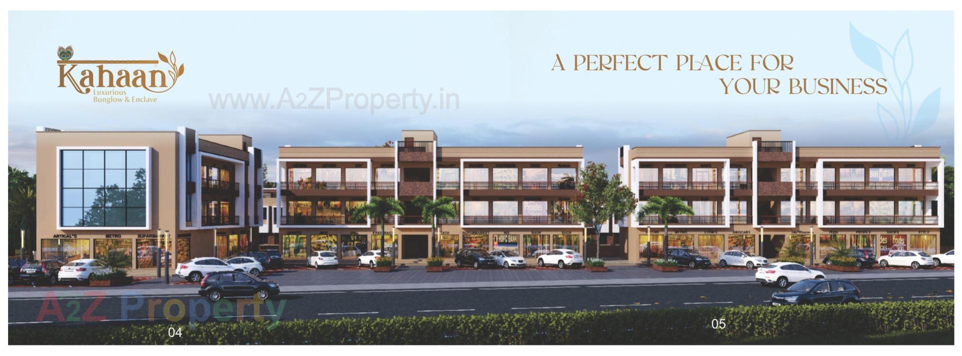 3D Elevation of real estate project Kahaan Luxurious Bunglow Enclave located at Kadi, Mehsana, Gujarat