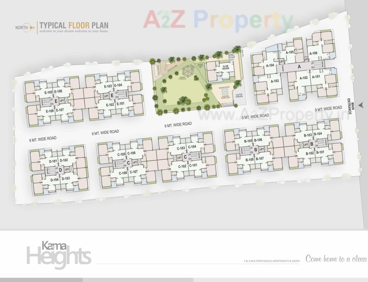 Layout of real estate project Kama Height located at Nagalpur, Mehsana, Gujarat