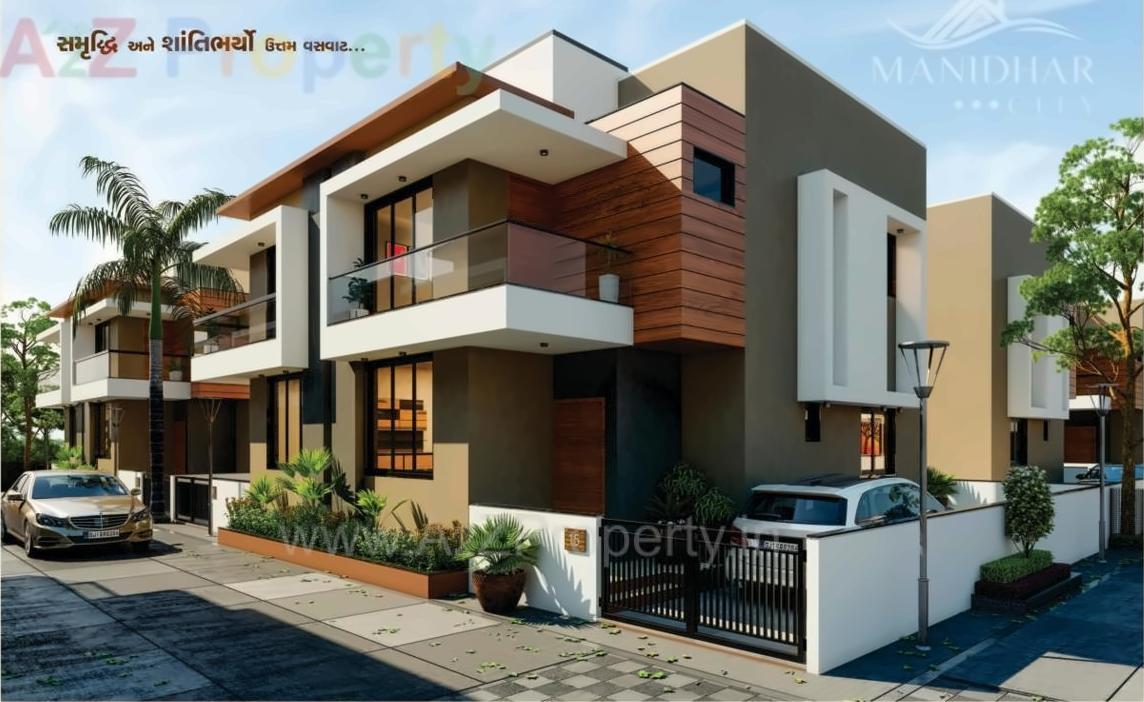 3D Elevation of real estate project Manidhar City located at Nagalpur, Mehsana, Gujarat