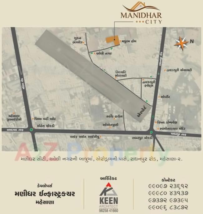  of real estate project Manidhar City located at Nagalpur, Mehsana, Gujarat