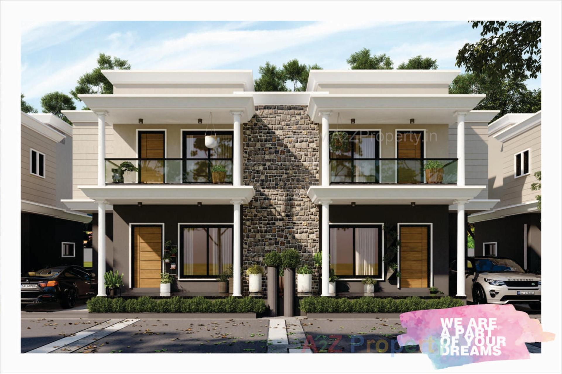 3D Elevation of real estate project Manidhar Heights   Villa located at Mahesana, Mehsana, Gujarat