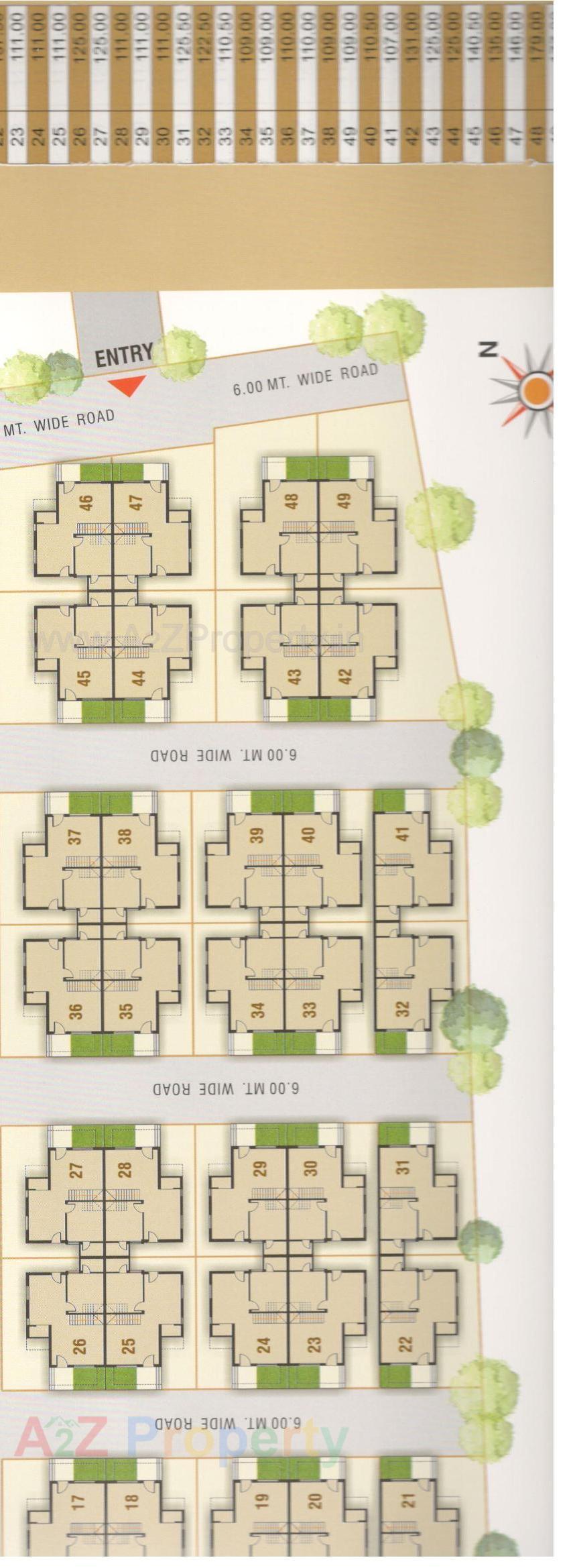 Layout of real estate project Manidhar Ratan located at Mahesana, Mehsana, Gujarat
