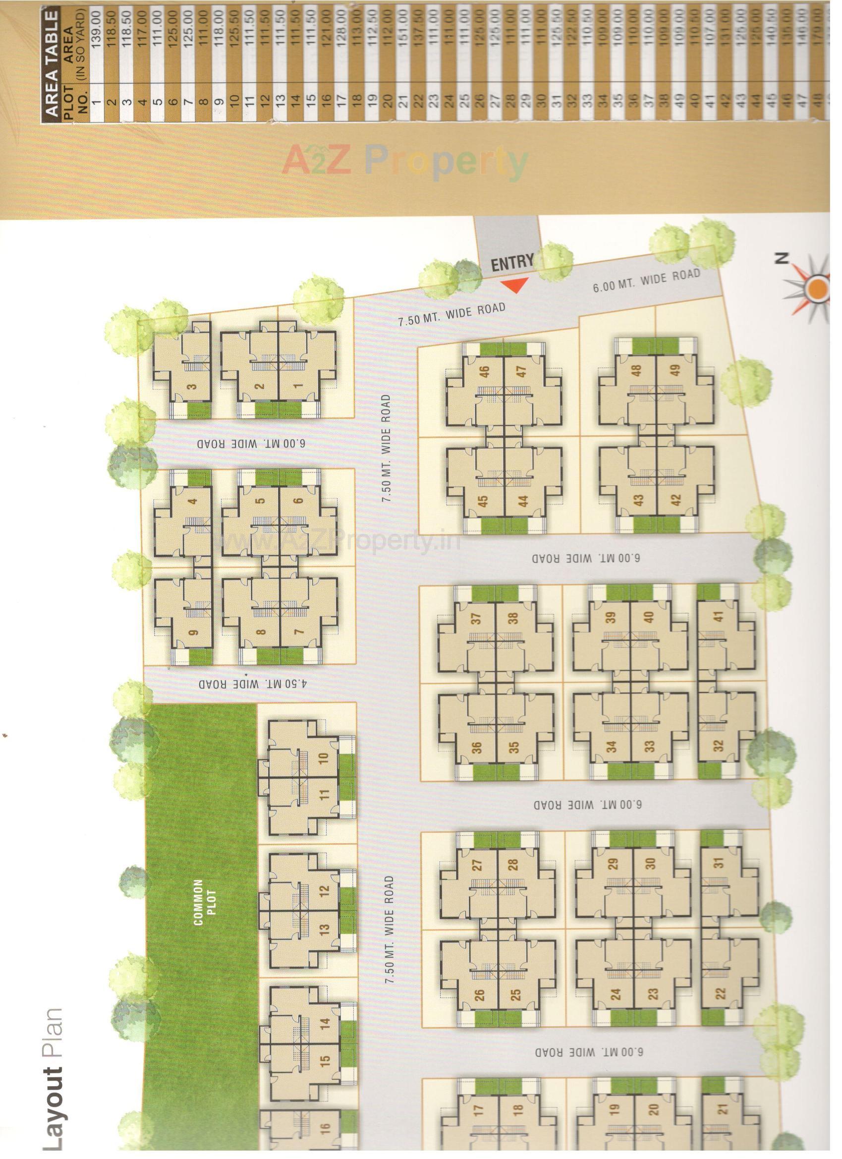 Layout of real estate project Manidhar Ratan located at Mahesana, Mehsana, Gujarat