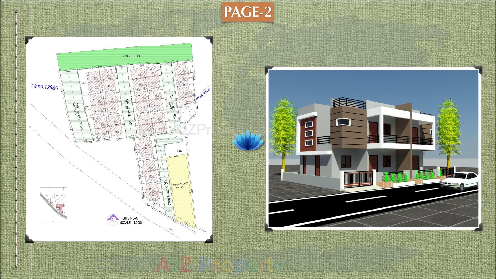 Layout of real estate project Matru Shakti located at Kadi, Mehsana, Gujarat