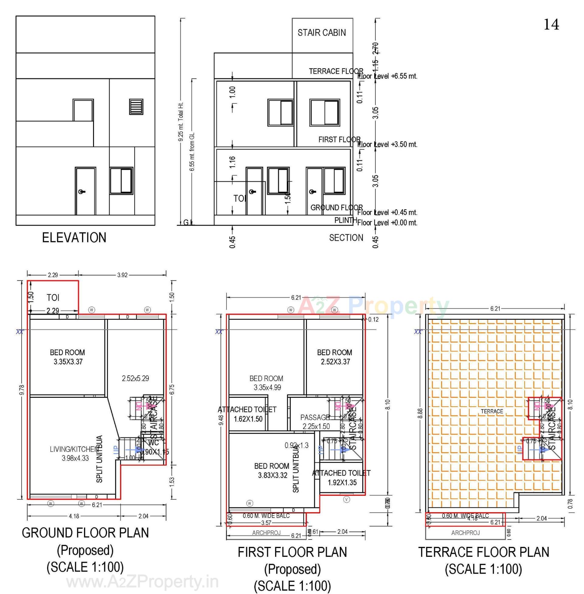 Layout of real estate project Nandi Bunglows located at Kadi, Mehsana, Gujarat