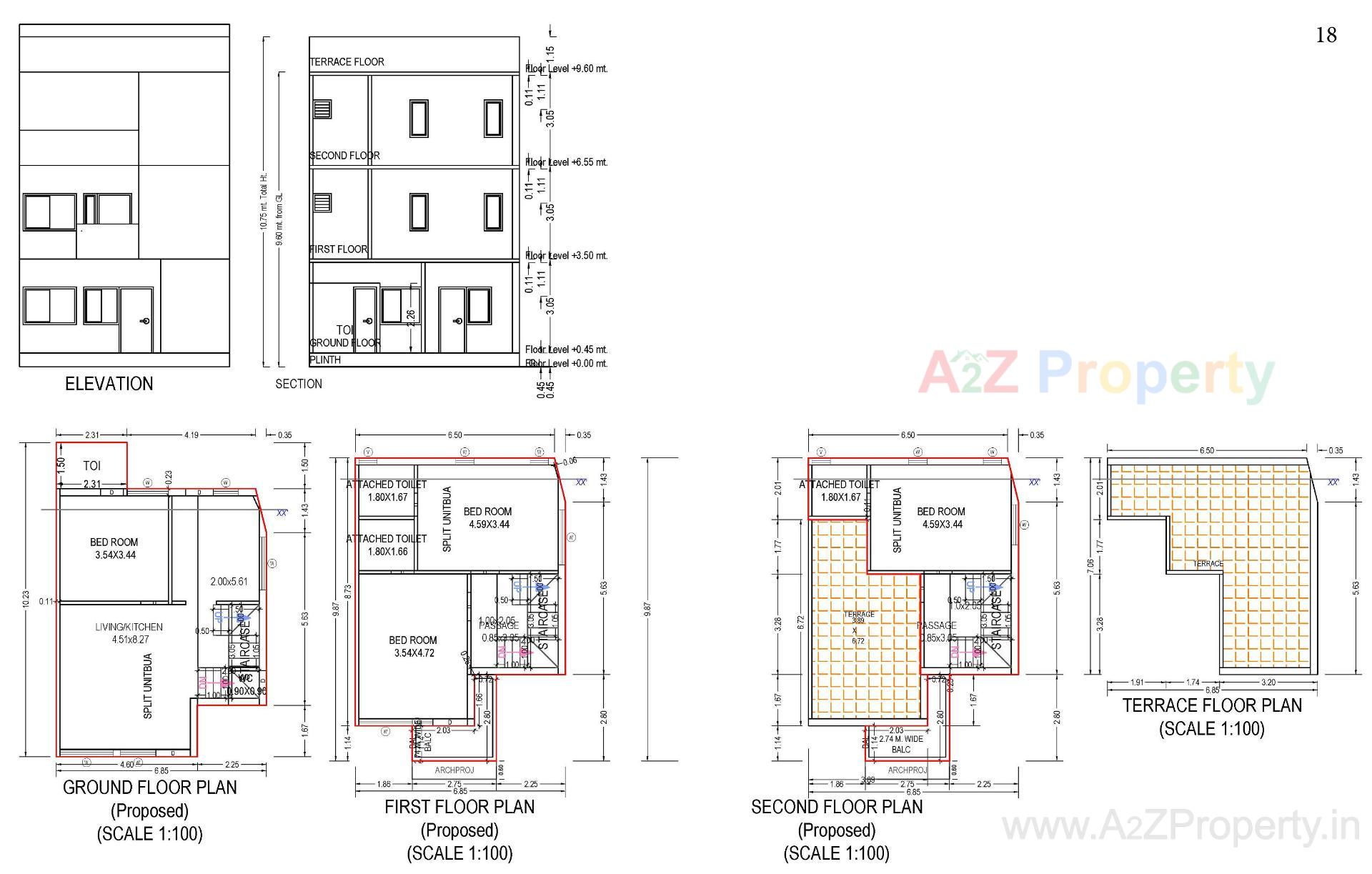 Layout of real estate project Nandi Bunglows located at Kadi, Mehsana, Gujarat