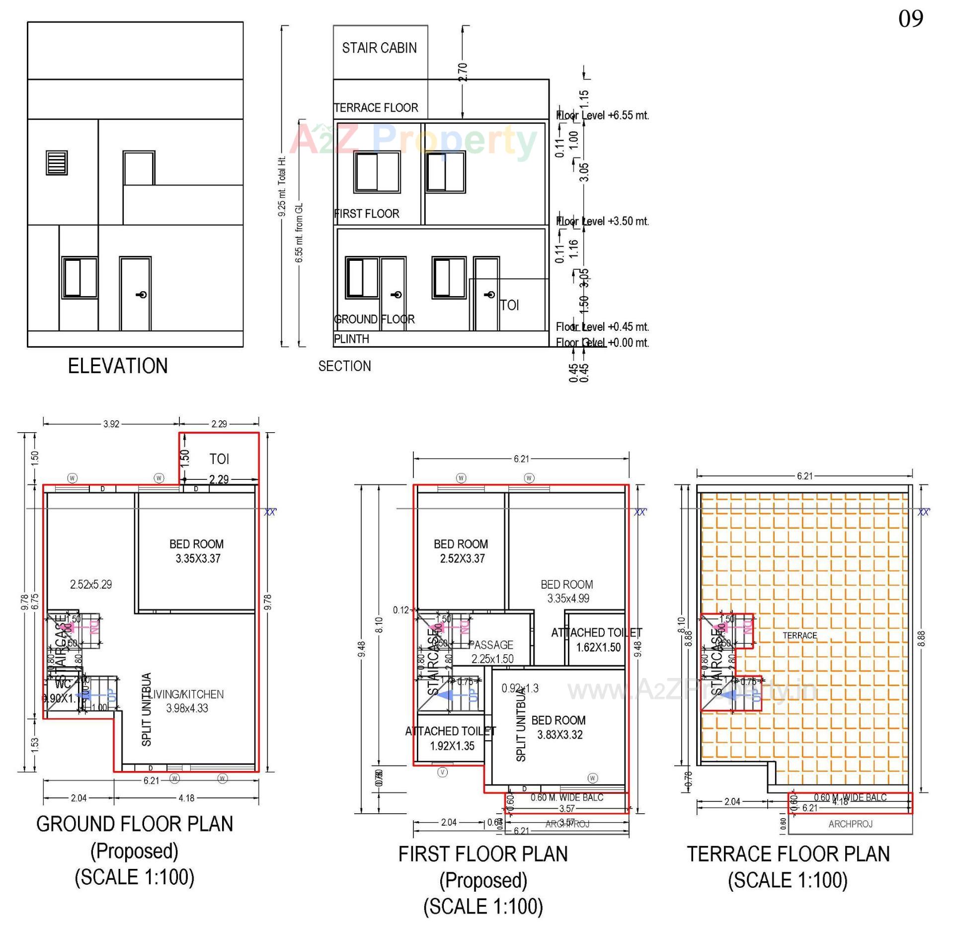 Layout of real estate project Nandi Bunglows located at Kadi, Mehsana, Gujarat