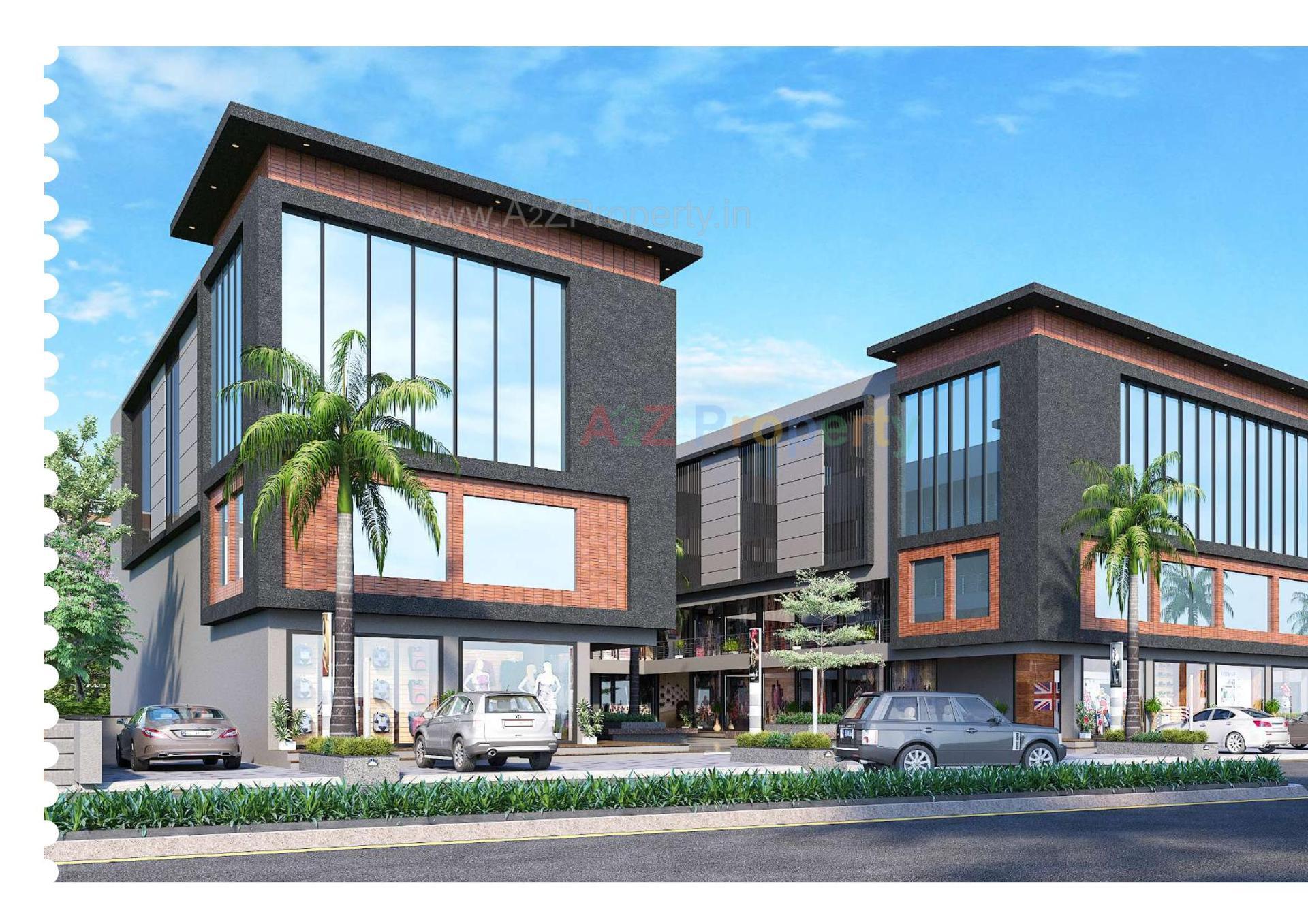 3D Elevation of real estate project Nirman The Bussiness Hub located at Mehsana, Mehsana, Gujarat