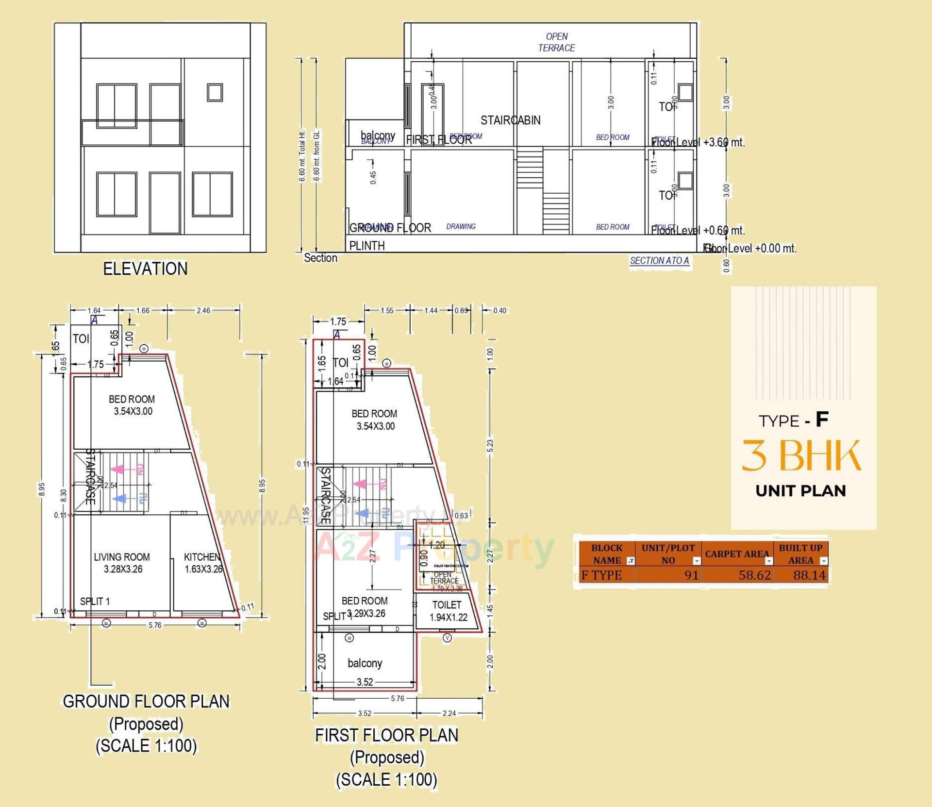 Layout of real estate project Omkar Villa located at Kadi, Mehsana, Gujarat