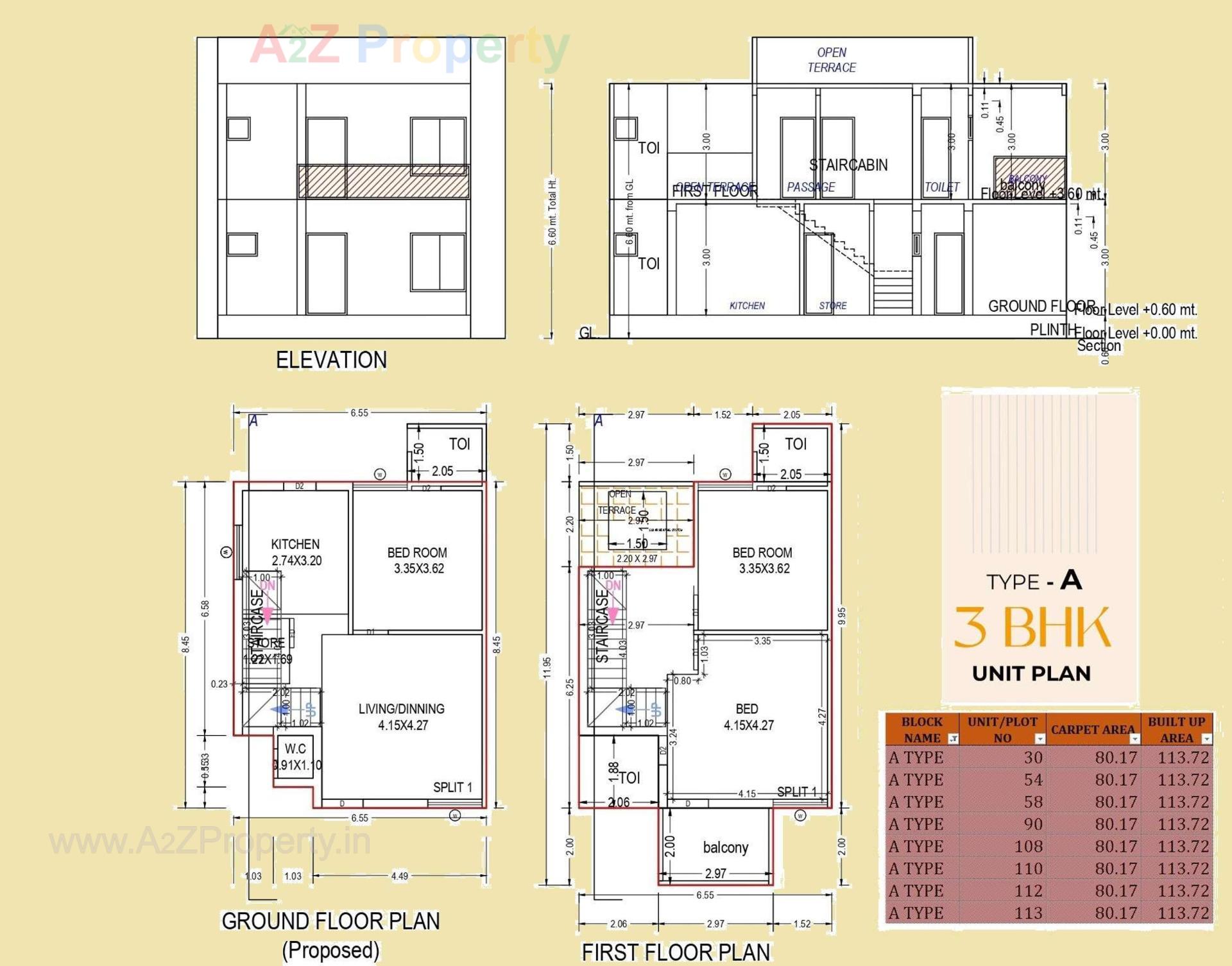 Layout of real estate project Omkar Villa located at Kadi, Mehsana, Gujarat