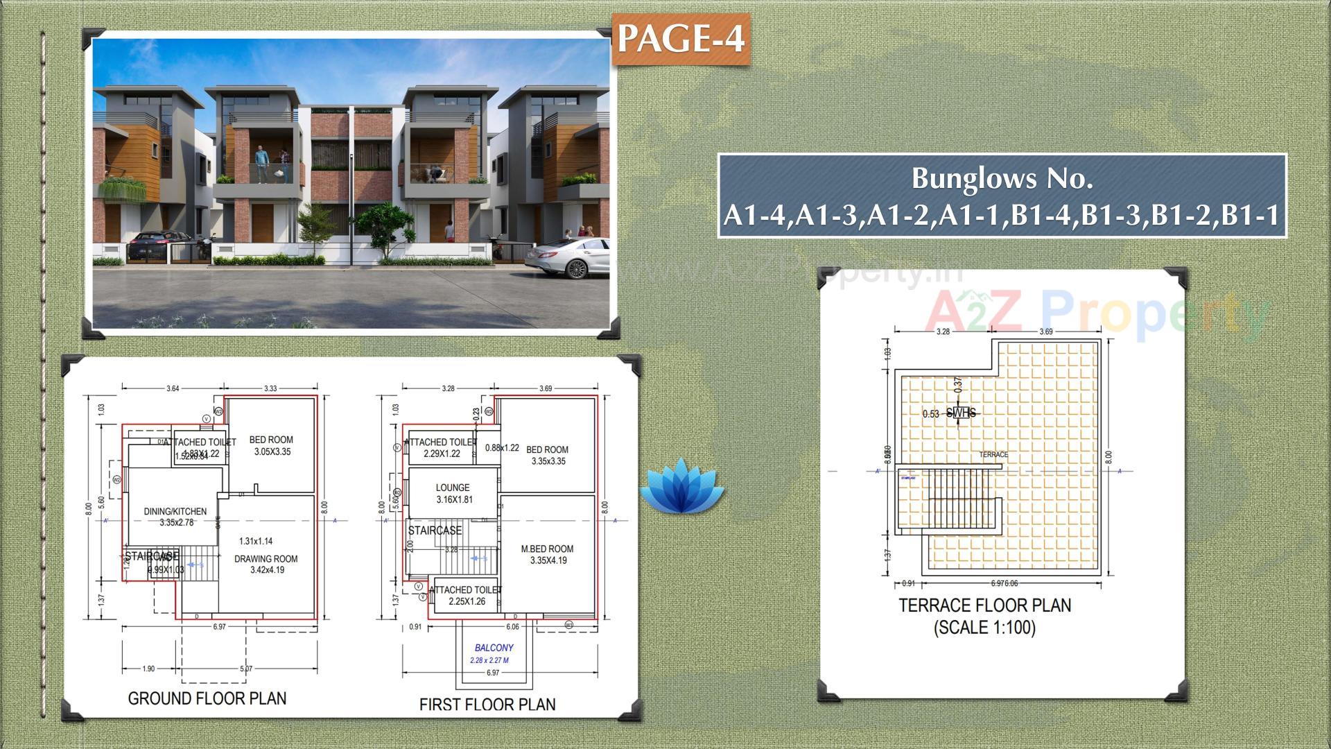 Layout of real estate project Paradise Enclave located at Kadi, Mehsana, Gujarat
