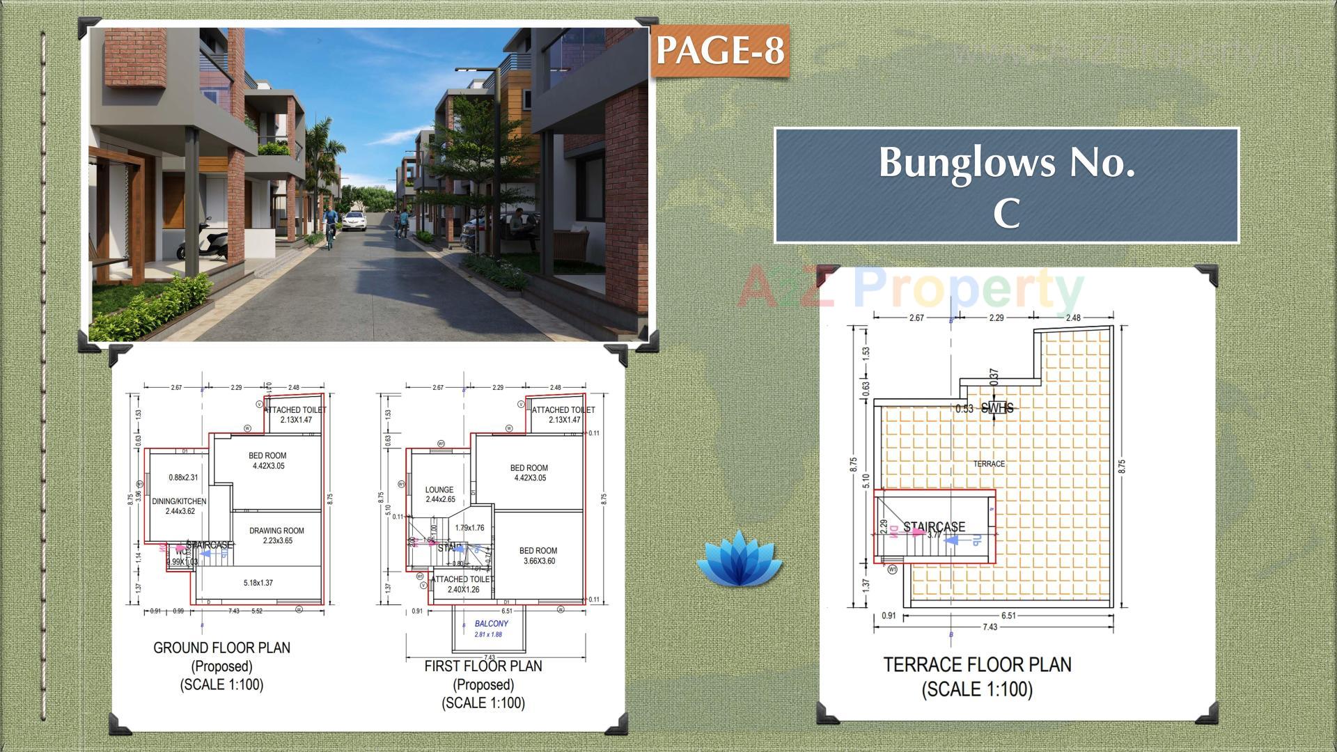 Layout of real estate project Paradise Enclave located at Kadi, Mehsana, Gujarat