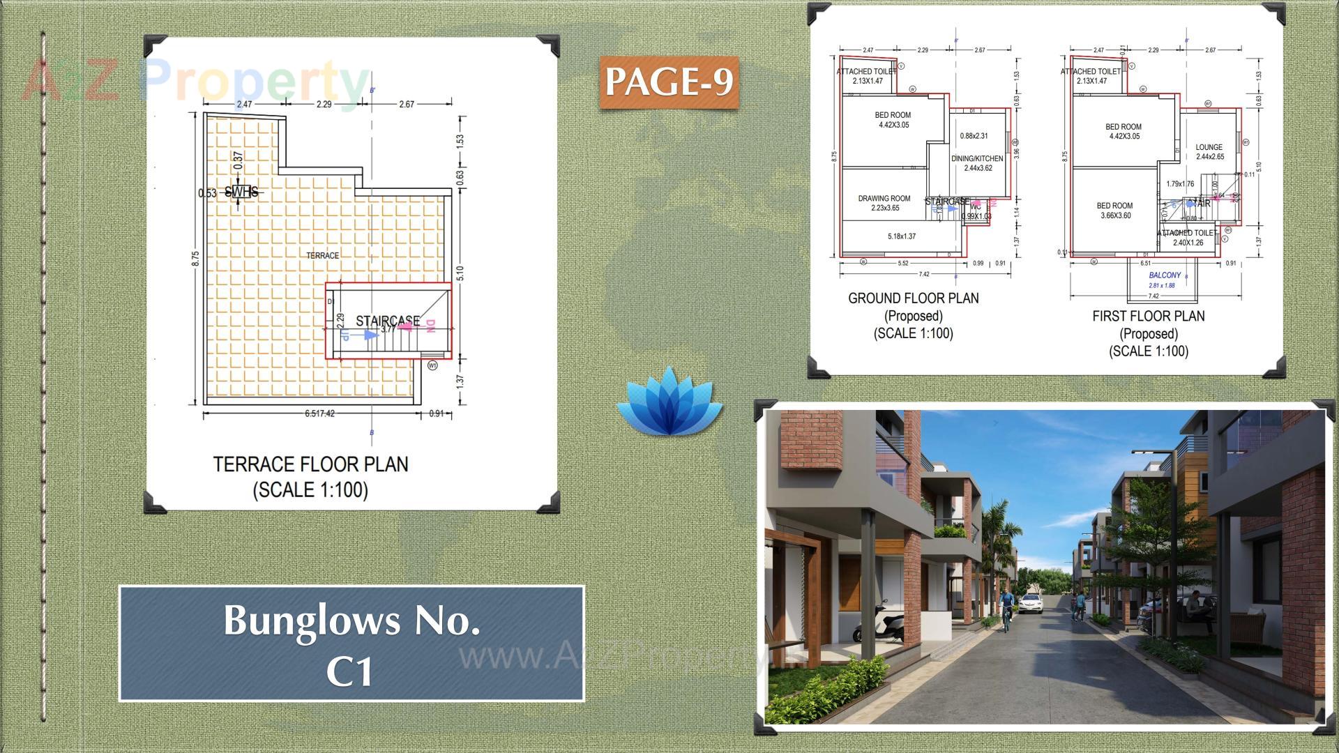 Layout of real estate project Paradise Enclave located at Kadi, Mehsana, Gujarat