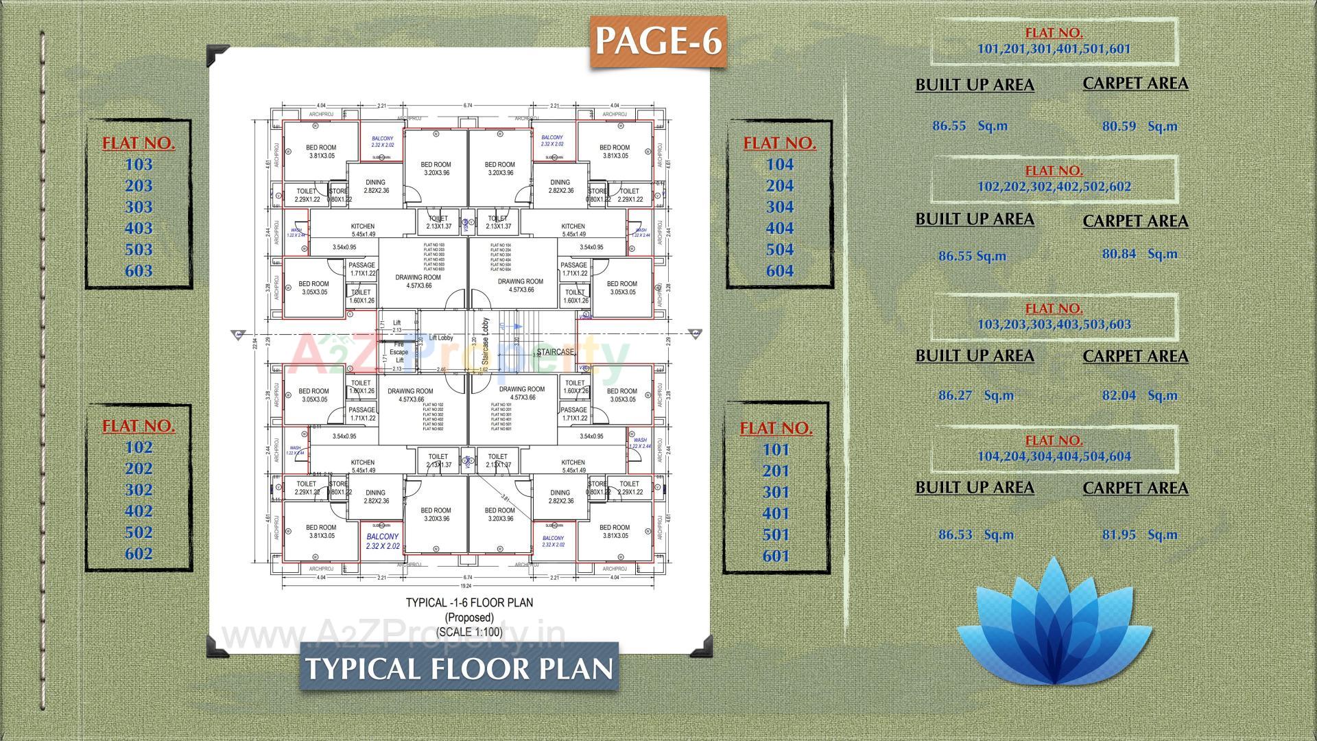 Layout of real estate project Paradise Heights located at Kadi, Mehsana, Gujarat