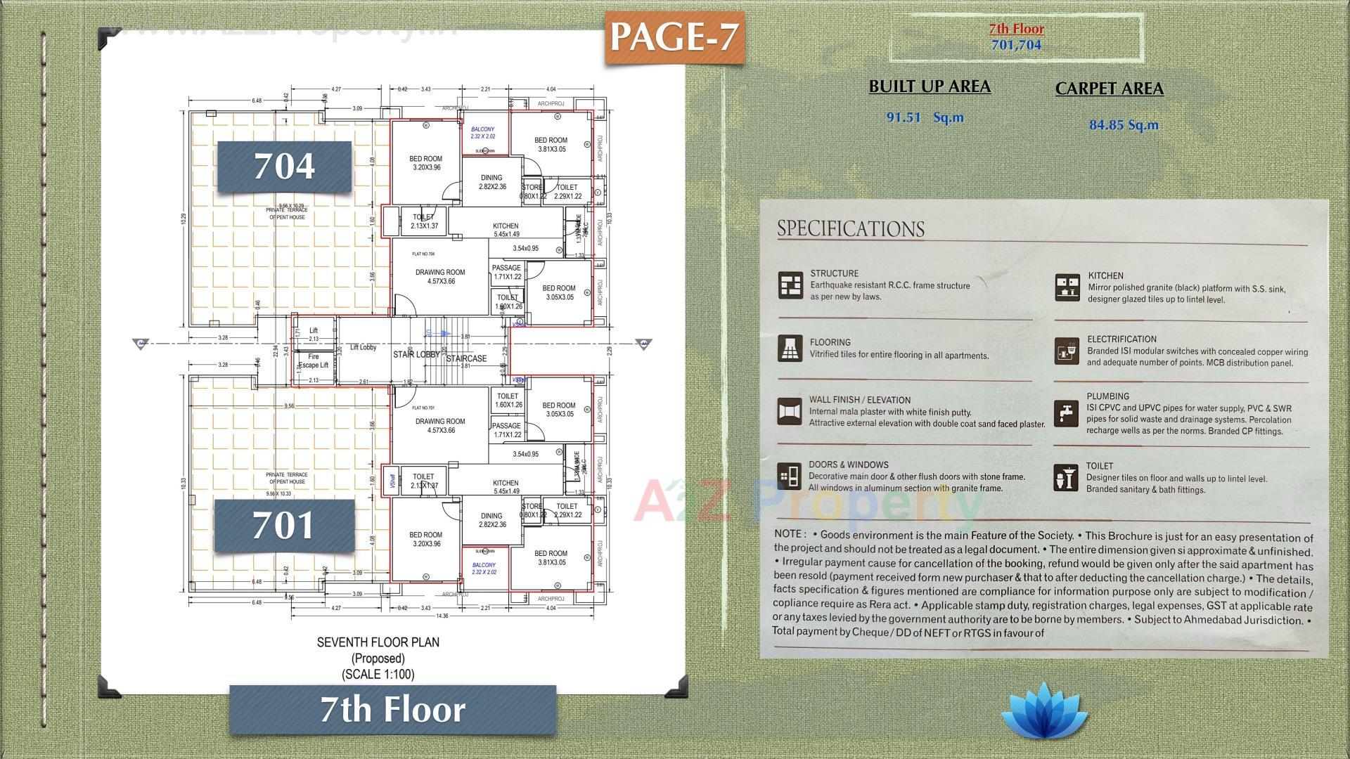 Layout of real estate project Paradise Heights located at Kadi, Mehsana, Gujarat
