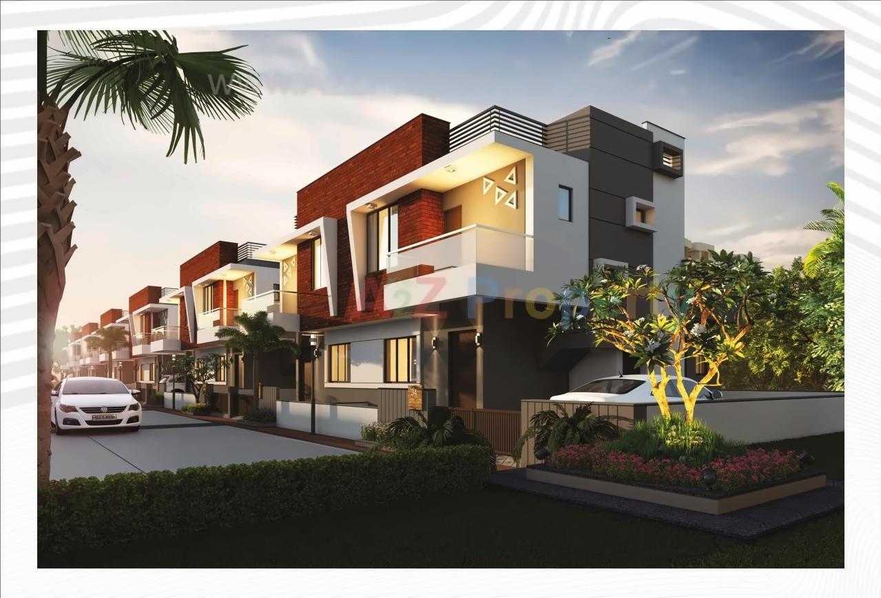 3D Elevation of real estate project Parmanand Greens located at Kadi, Mehsana, Gujarat