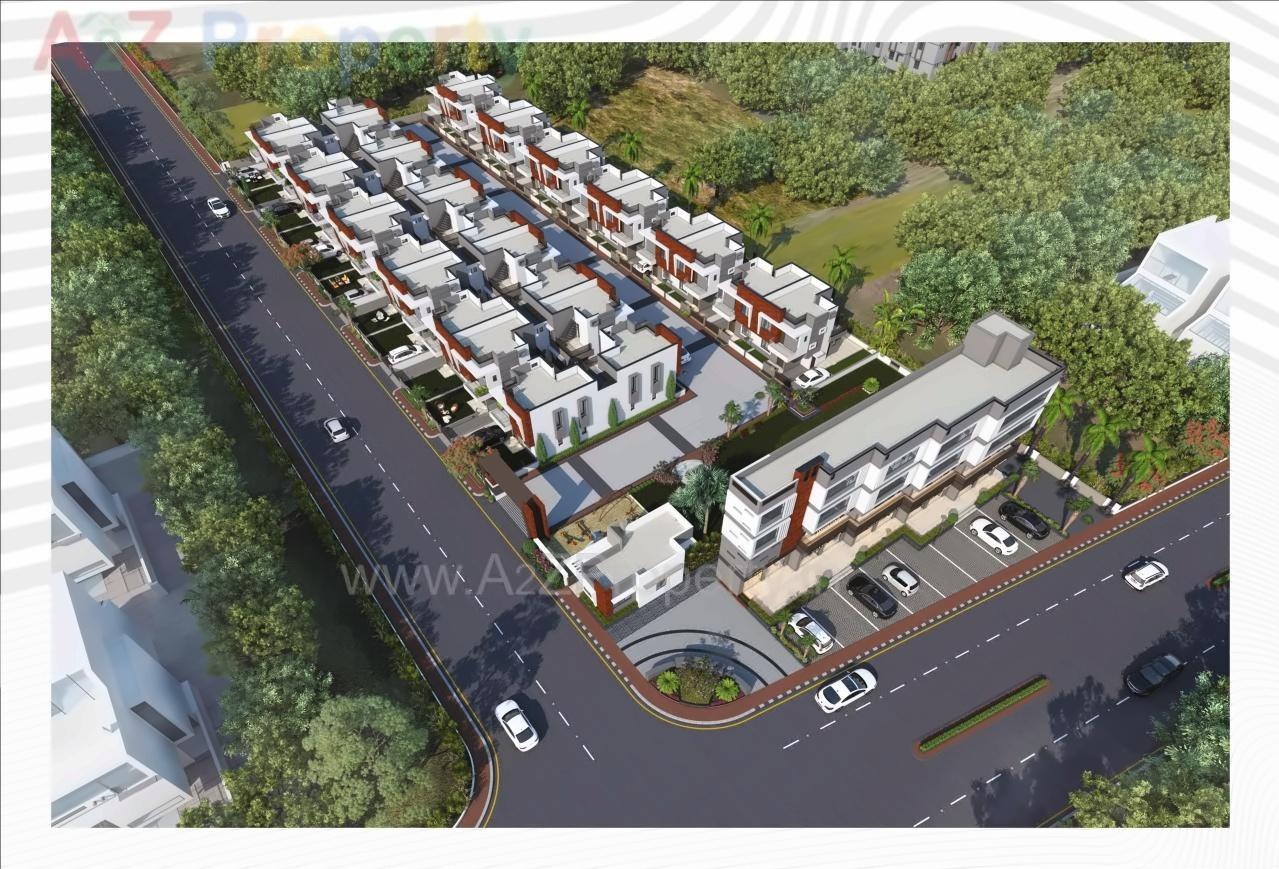 3D Elevation of real estate project Parmanand Greens located at Kadi, Mehsana, Gujarat