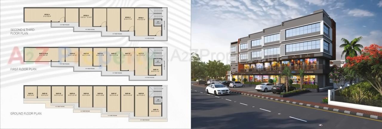 Layout of real estate project Parmanand Greens located at Kadi, Mehsana, Gujarat