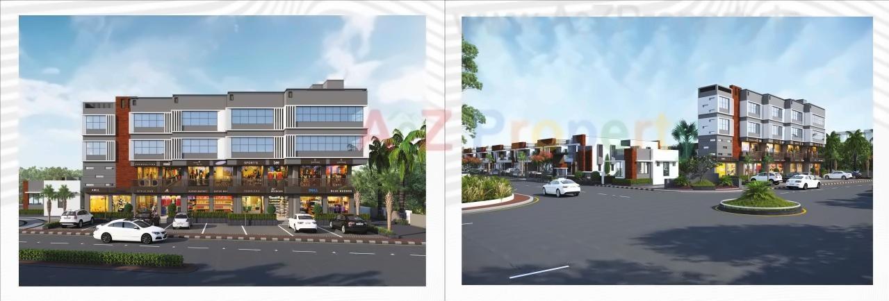 3D Elevation of real estate project Parmanand Greens located at Kadi, Mehsana, Gujarat