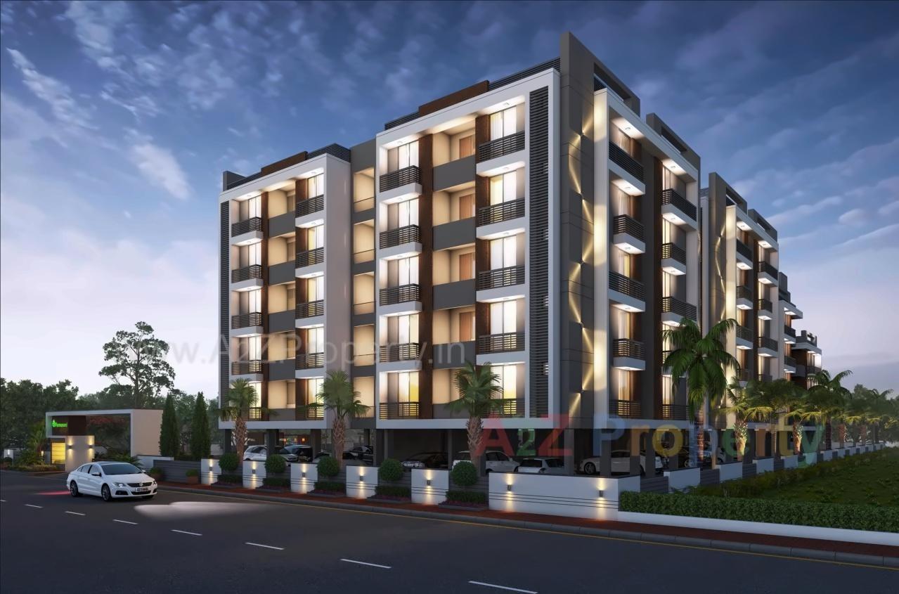 3D Elevation of real estate project Parmanand Heights located at Kadi, Mehsana, Gujarat
