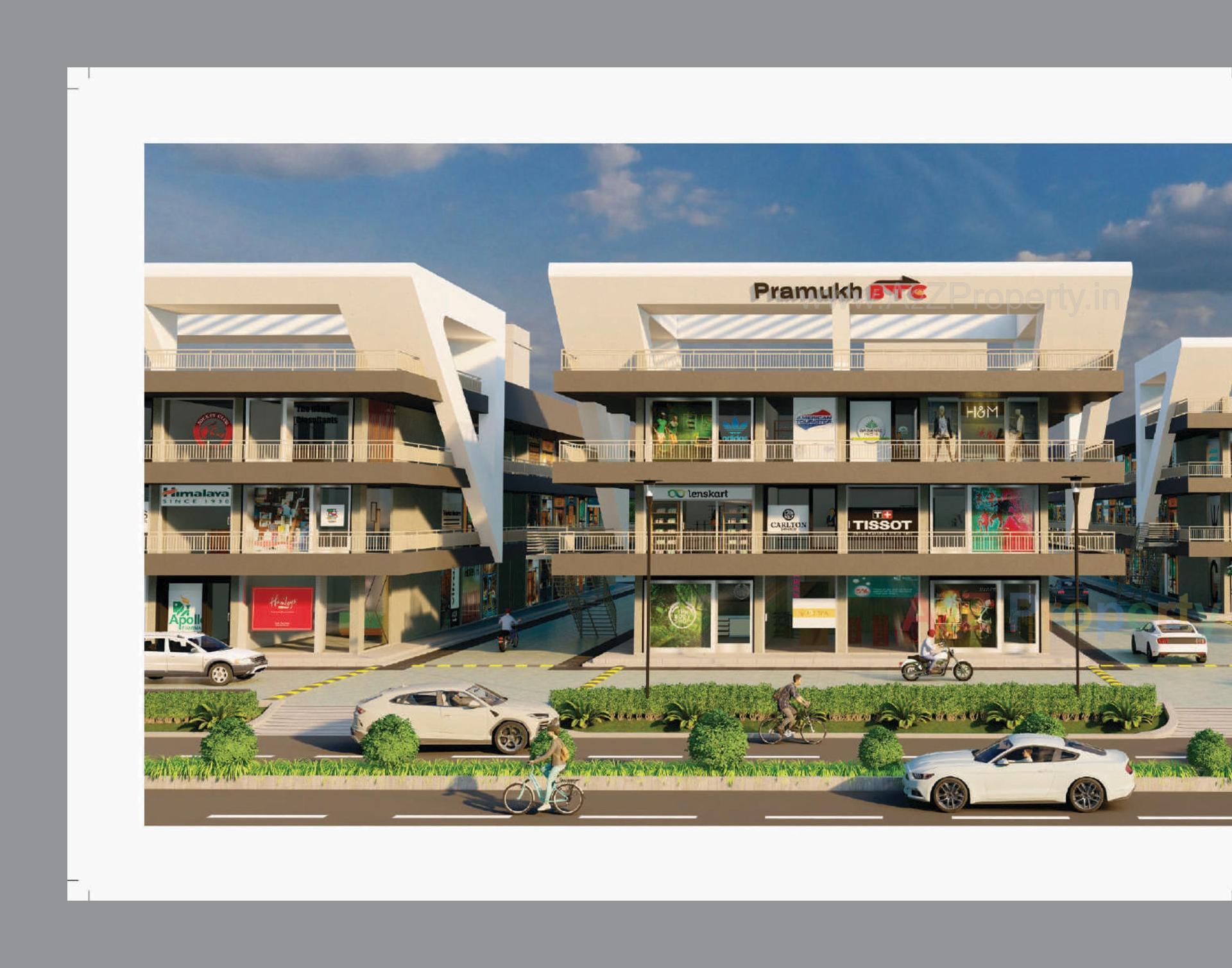 3D Elevation of real estate project Pramukh Btc located at Visnagar, Mehsana, Gujarat