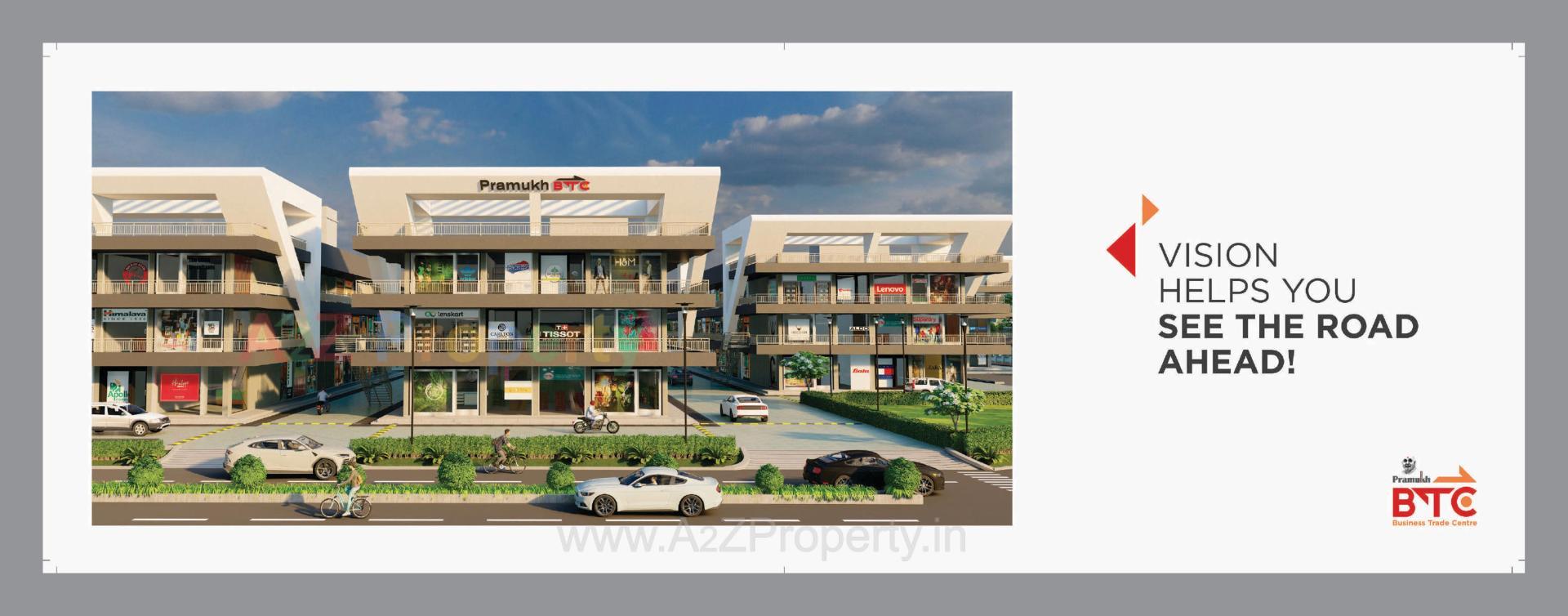 3D Elevation of real estate project Pramukh Btc located at Visnagar, Mehsana, Gujarat