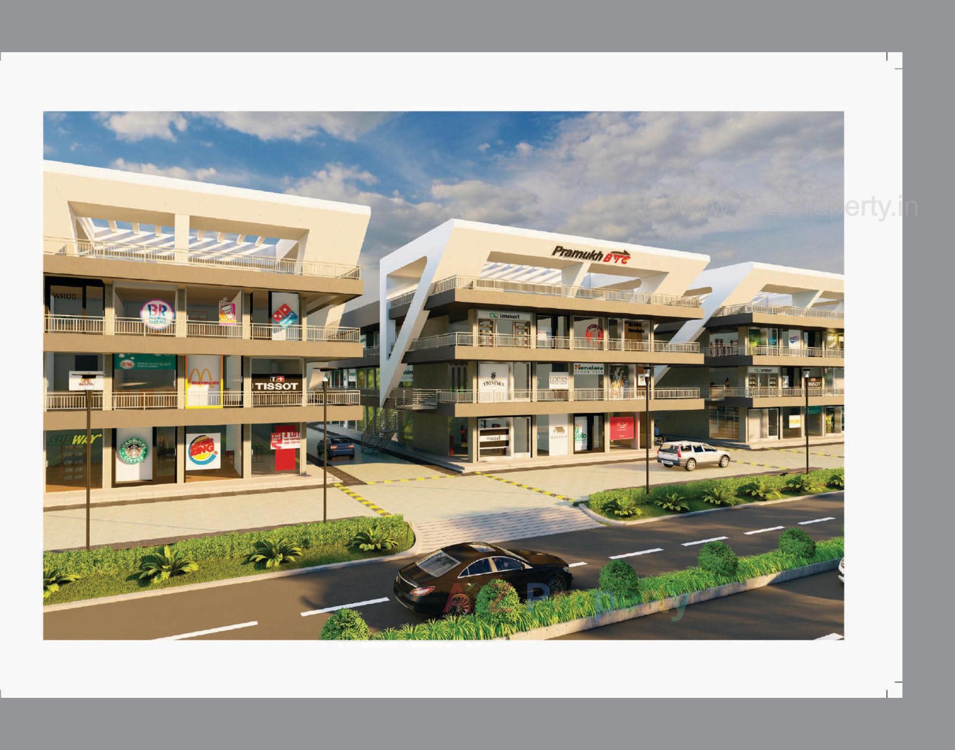 3D Elevation of real estate project Pramukh Btc located at Visnagar, Mehsana, Gujarat