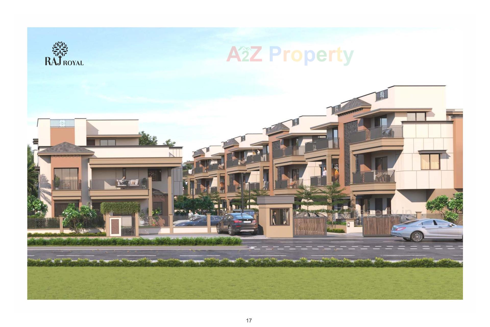 3D Elevation of real estate project Raj Royal located at Kadi, Mehsana, Gujarat