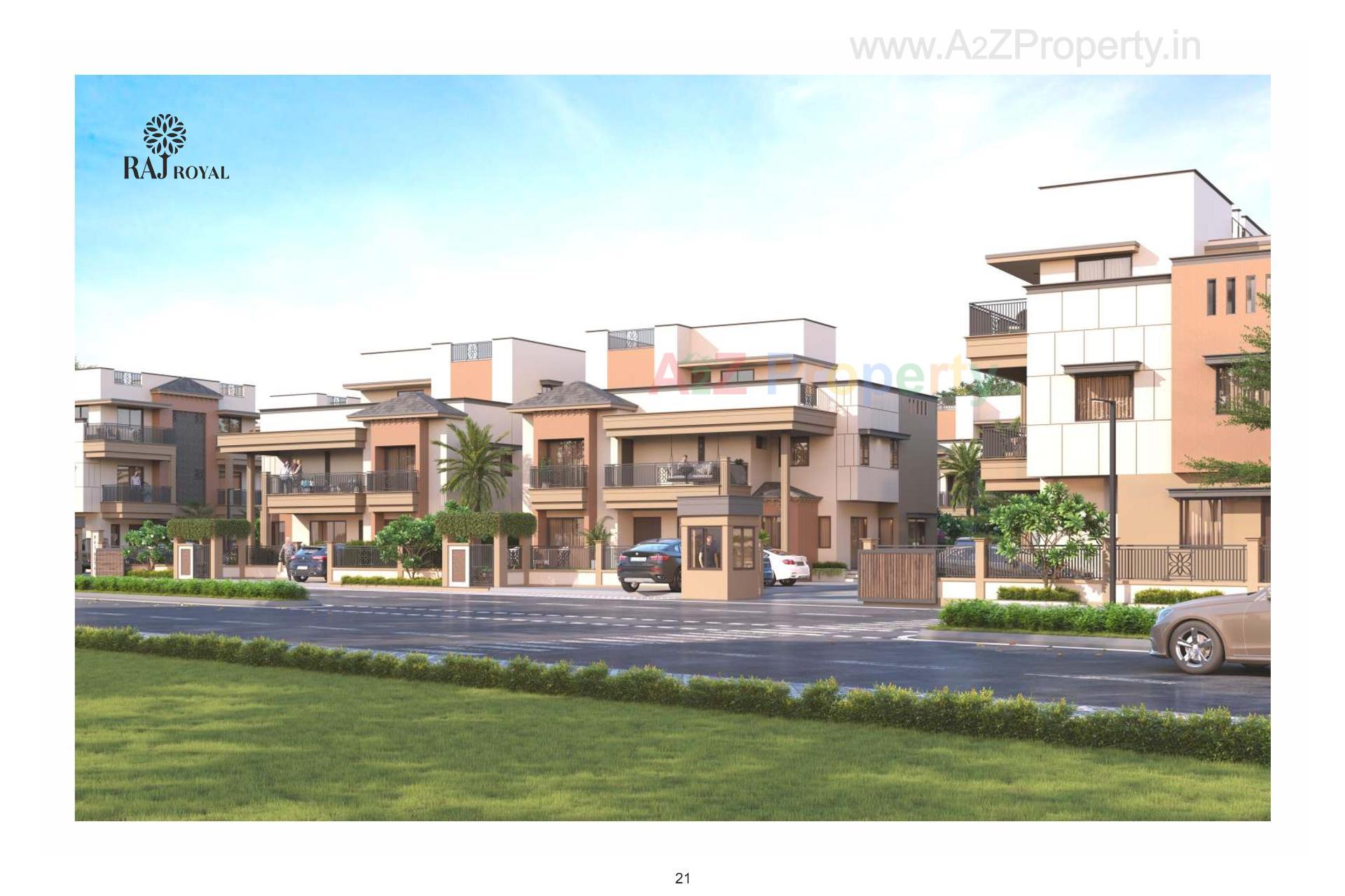 3D Elevation of real estate project Raj Royal located at Kadi, Mehsana, Gujarat