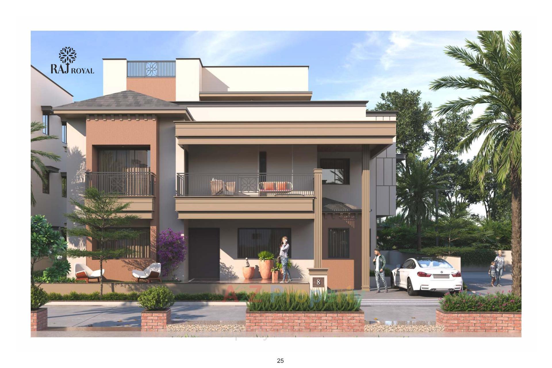 3D Elevation of real estate project Raj Royal located at Kadi, Mehsana, Gujarat