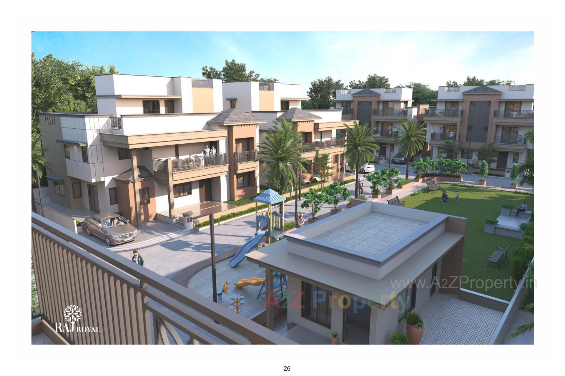 3D Elevation of real estate project Raj Royal located at Kadi, Mehsana, Gujarat