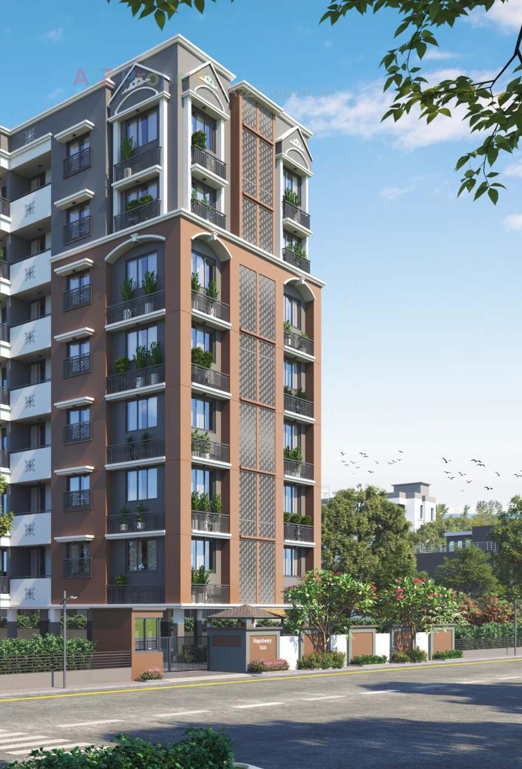 3D Elevation of real estate project Rajeshwari Icon located at Kadi, Mehsana, Gujarat