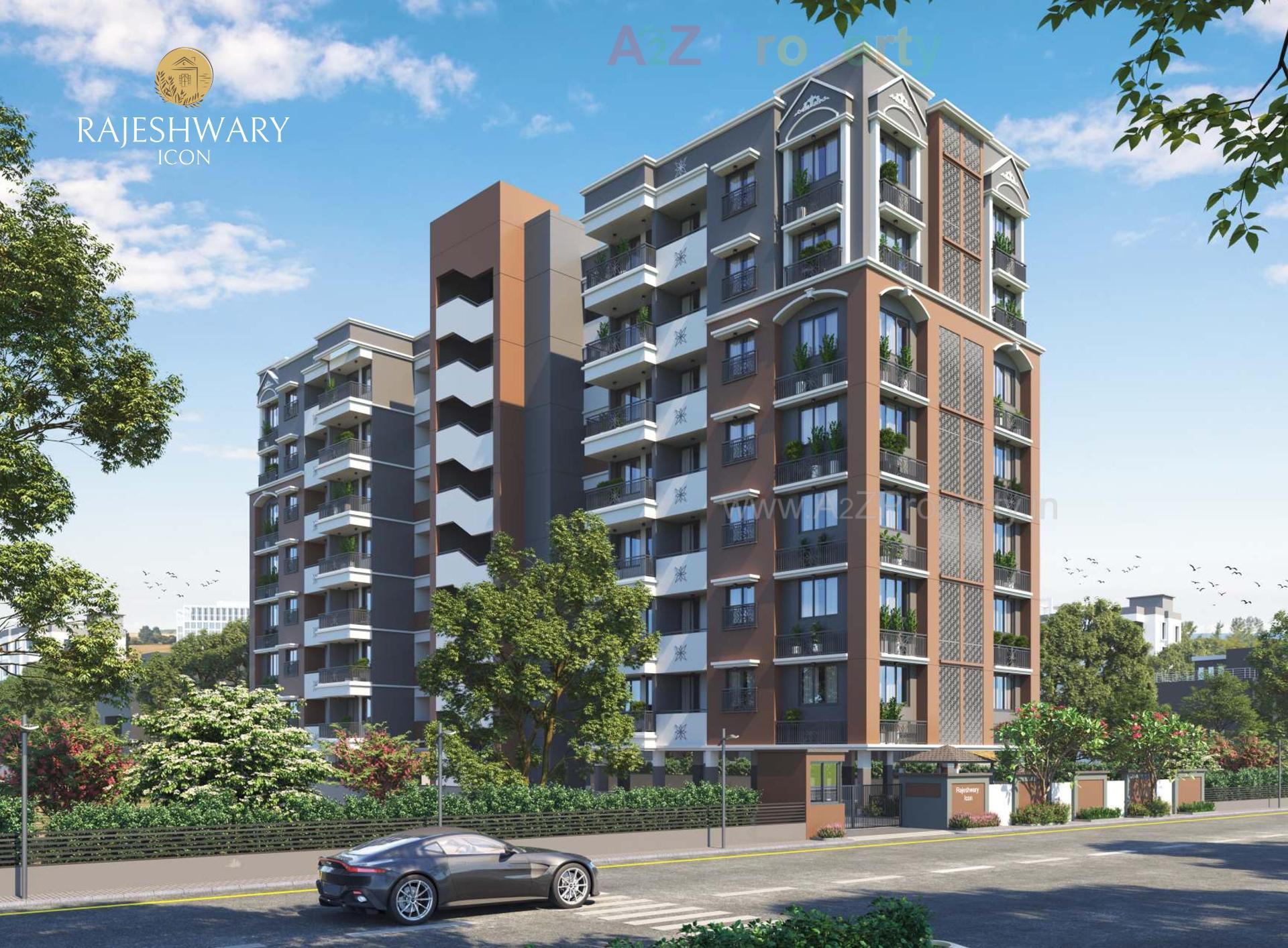 3D Elevation of real estate project Rajeshwari Icon located at Kadi, Mehsana, Gujarat