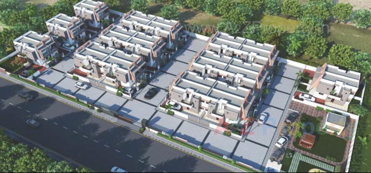 3D Elevation of real estate project Riddhi Sidhhi Bunglows located at Kadi, Mehsana, Gujarat