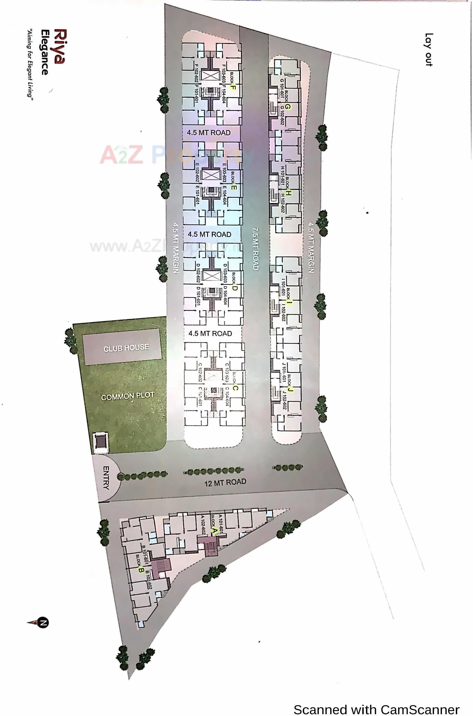 Layout of real estate project Riya Elegance located at Mehsana, Mehsana, Gujarat
