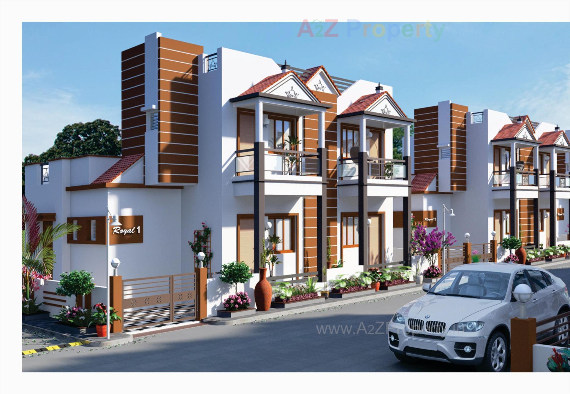 3D Elevation of real estate project Royal Villa located at Mehsana, Mehsana, Gujarat