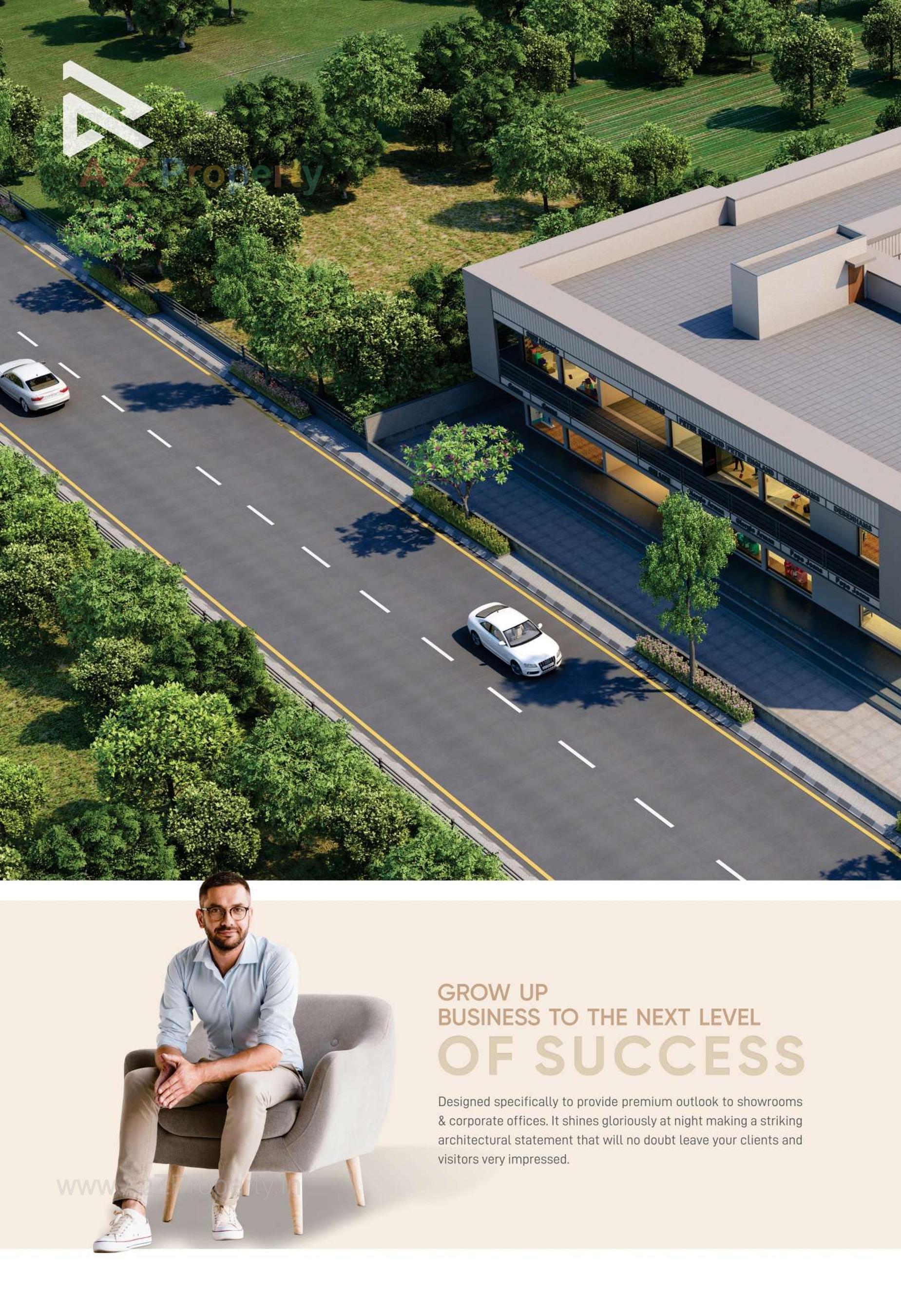 3D Elevation of real estate project Rudra Arcade located at Kadi, Mehsana, Gujarat