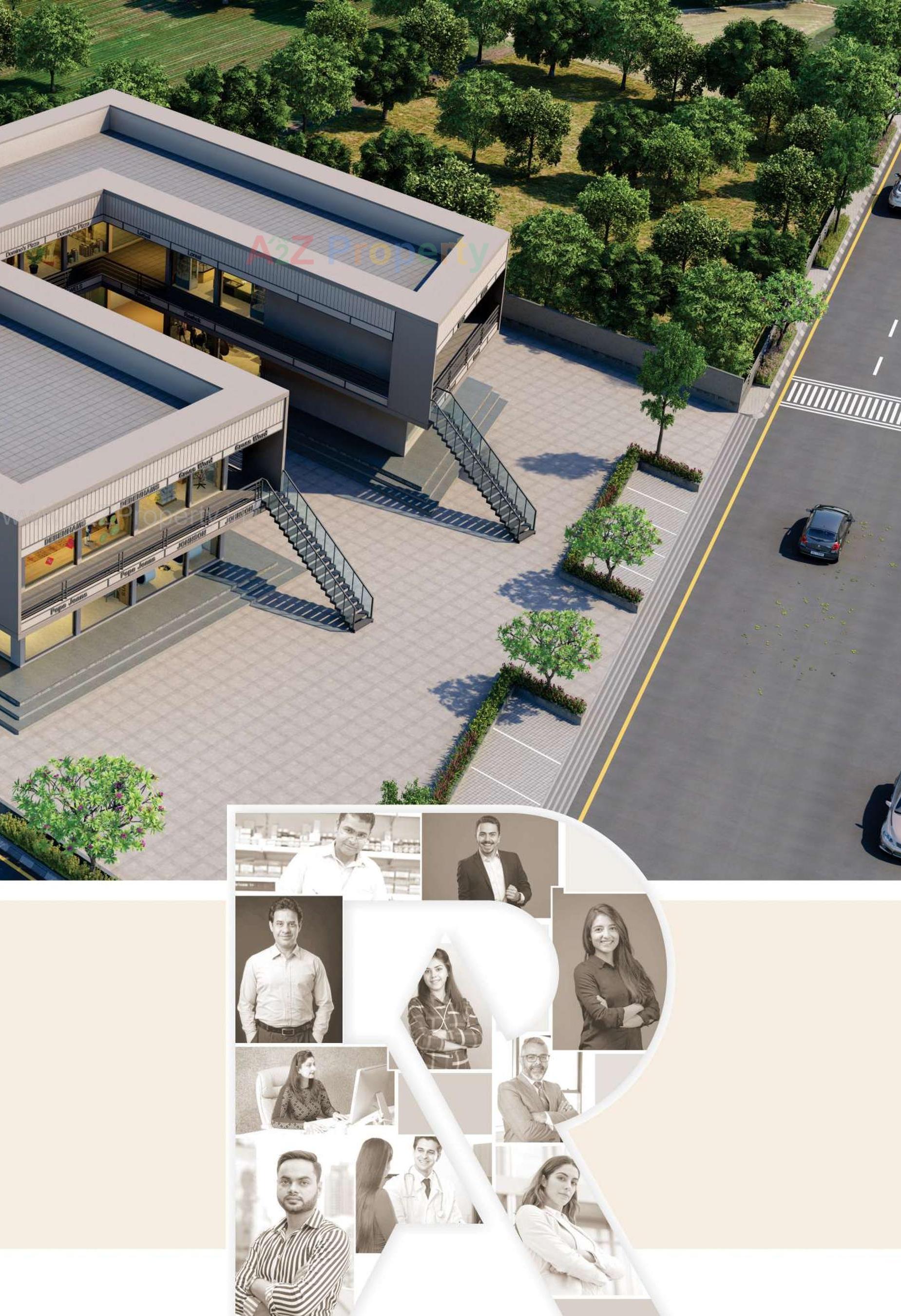 3D Elevation of real estate project Rudra Arcade located at Kadi, Mehsana, Gujarat