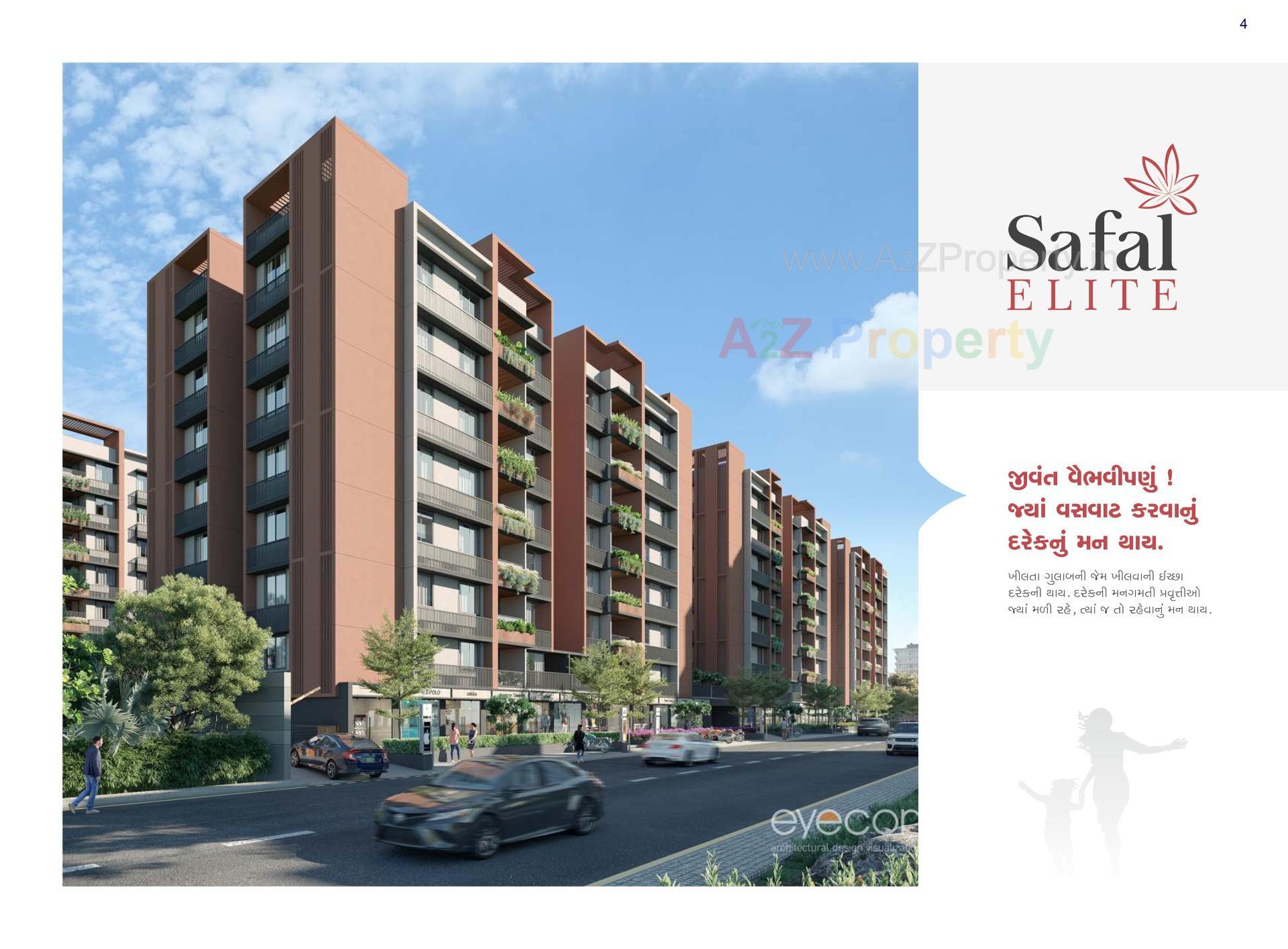 3D Elevation of real estate project Safal Elite located at Kadi, Mehsana, Gujarat