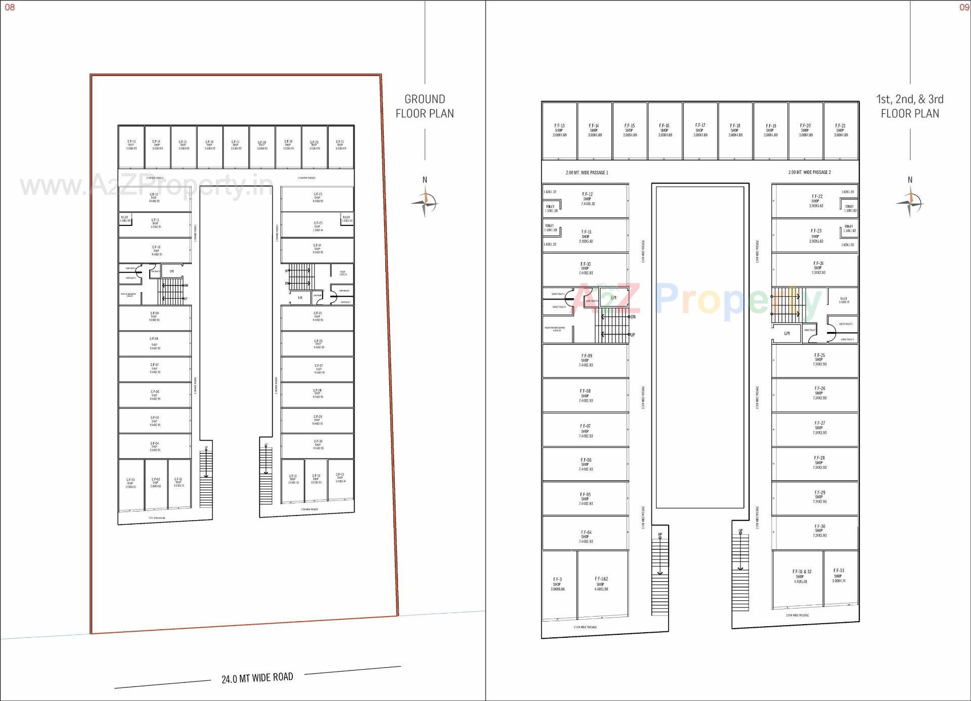 Layout of real estate project Samay Arcade located at Unjha, Mehsana, Gujarat
