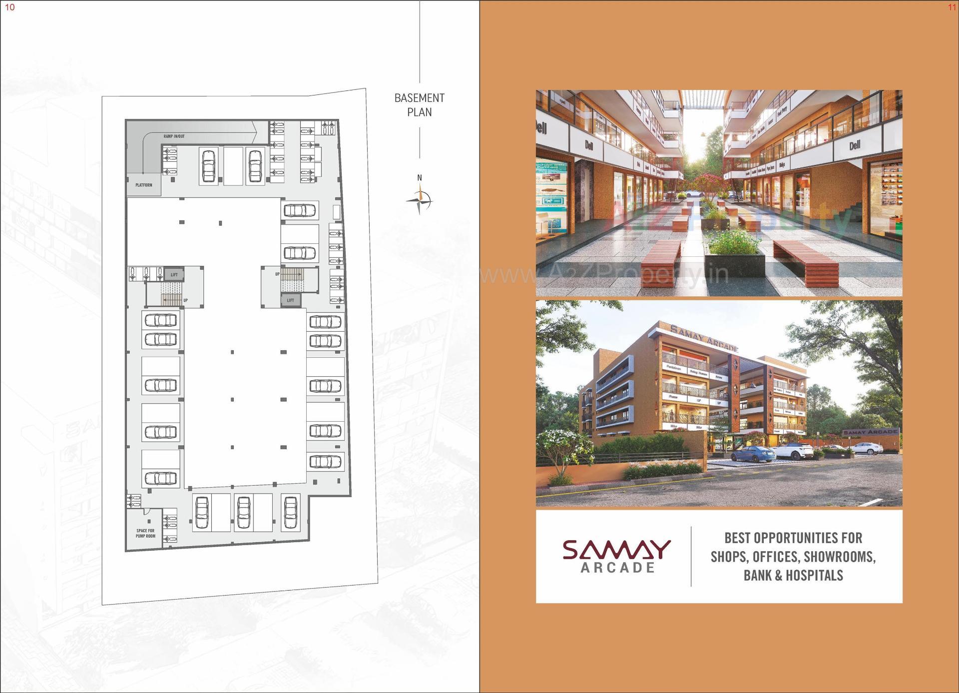 Layout of real estate project Samay Arcade located at Unjha, Mehsana, Gujarat