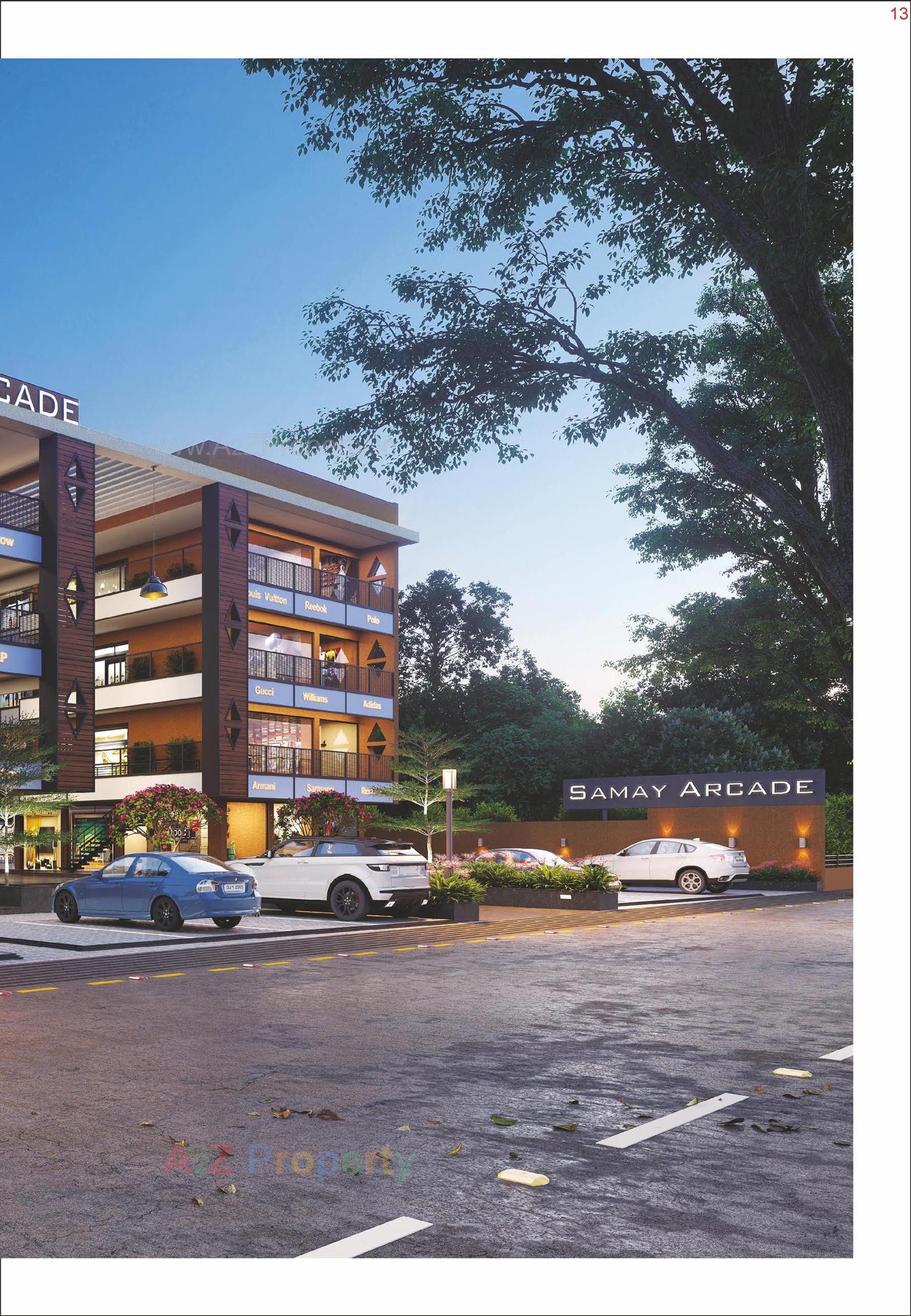 3D Elevation of real estate project Samay Arcade located at Unjha, Mehsana, Gujarat