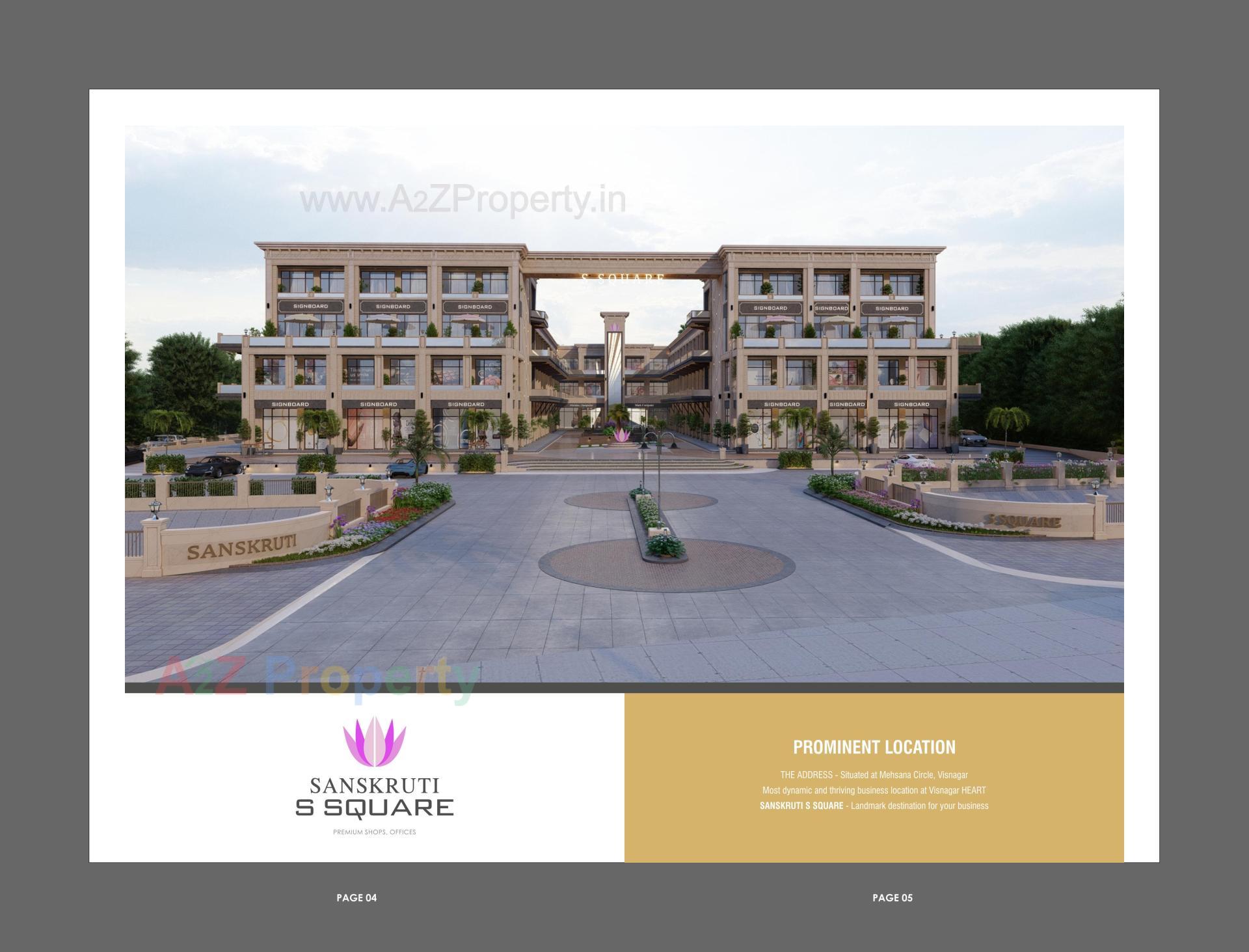 3D Elevation of real estate project Sanskruti S Square located at Visnagar, Mehsana, Gujarat